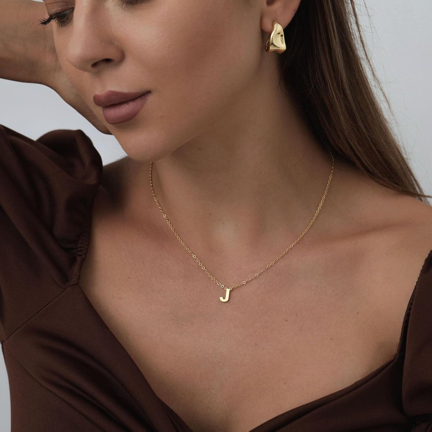 Delicate Heart Pendant Necklace, 14K Gold Plated Dainty Chain, Gift for Women