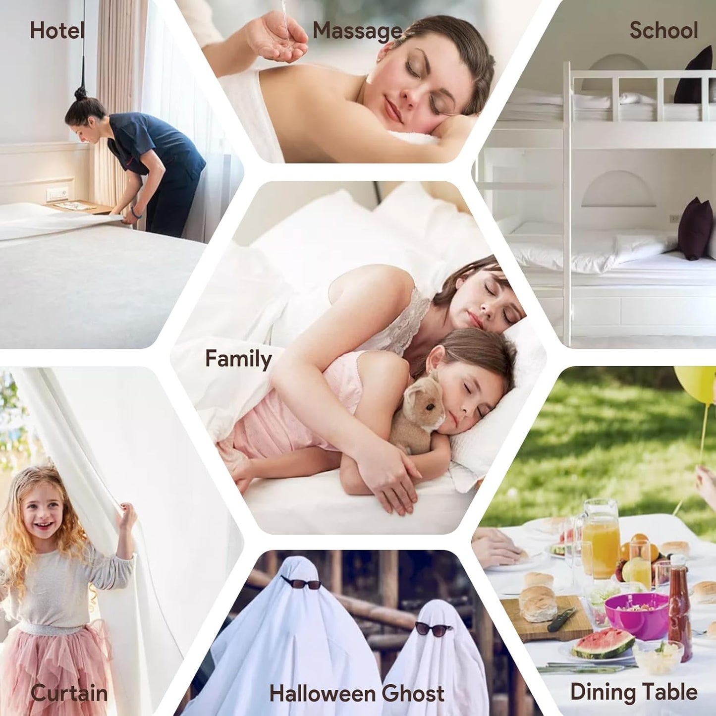 Twin Flat Sheet 6 Pack,Premium Soft & Breathable,Bulk Flat Sheets Only Twin Size