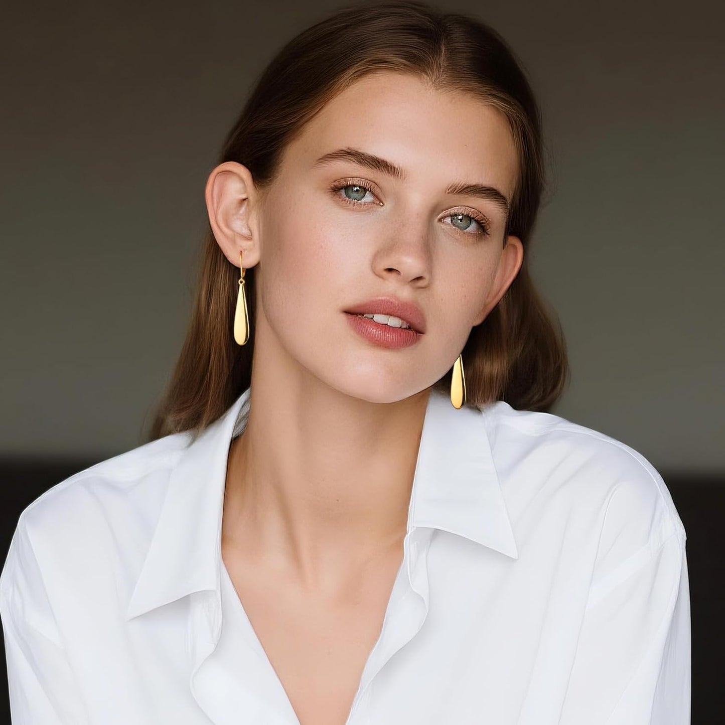 925 Sterling Silver Long Teardrop Dangle Earrings for Women Hypoallergenic Drop Leverback Earrings Trendy Silver Long