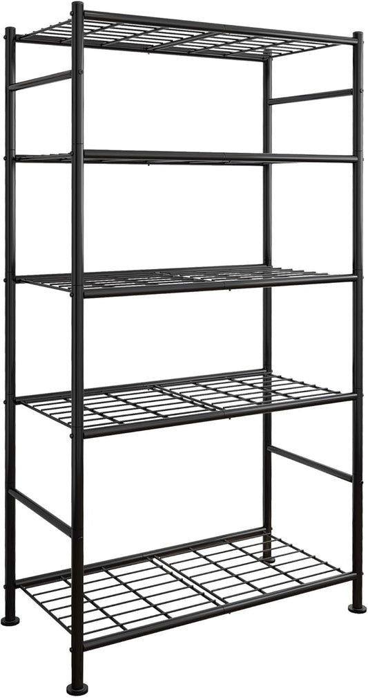 5 Tier Shelf Organizer, Heavy Duty Garage Shelving Unit with Leveling Feet Stable Metal Shelves