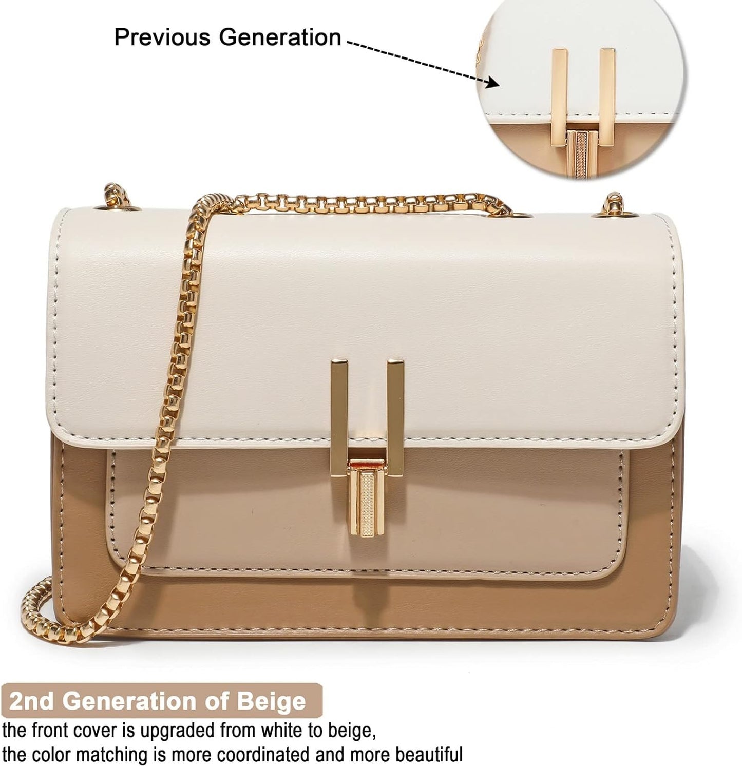 Color-Block Crossbody Bags for Women Leather Cross Body Purses Cute  Handbags Shoulder Bag