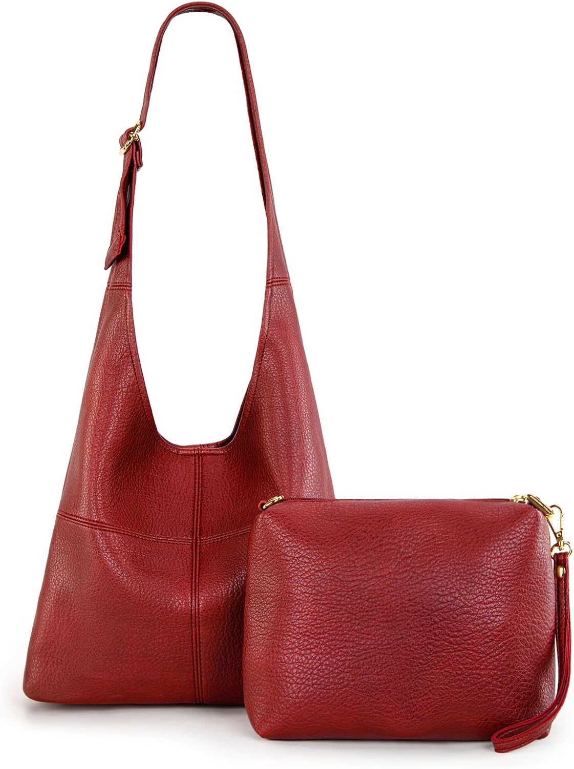 Hobo Bags Purse for Women Ultra Soft Foldable Shoulder Slouchy Handbags with Cosmetic bag