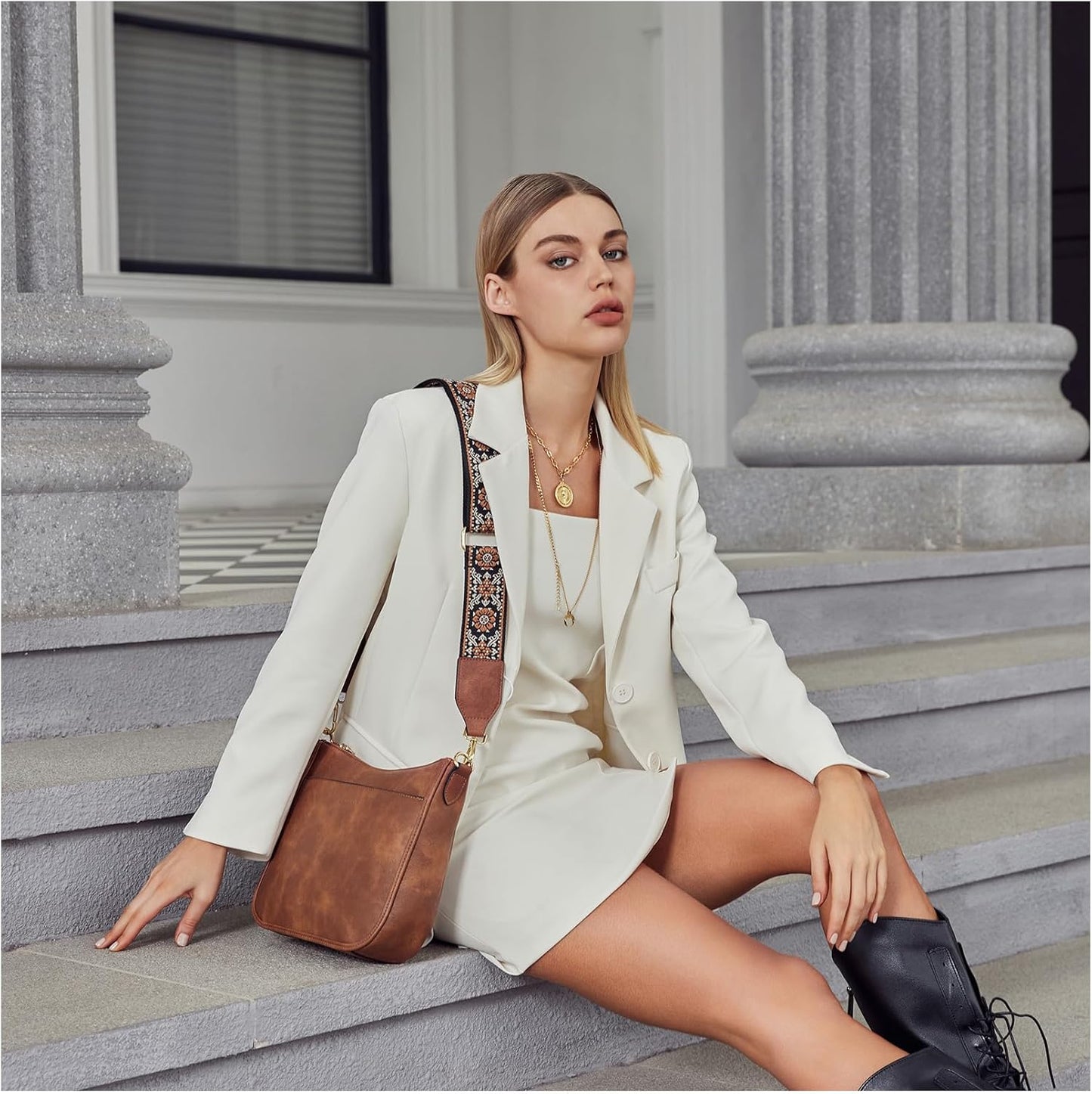 Crossbody Bags for Women Trendy Vegan Leather Hobo Purses Shoulder Handbags With Wide Shoulder Strap