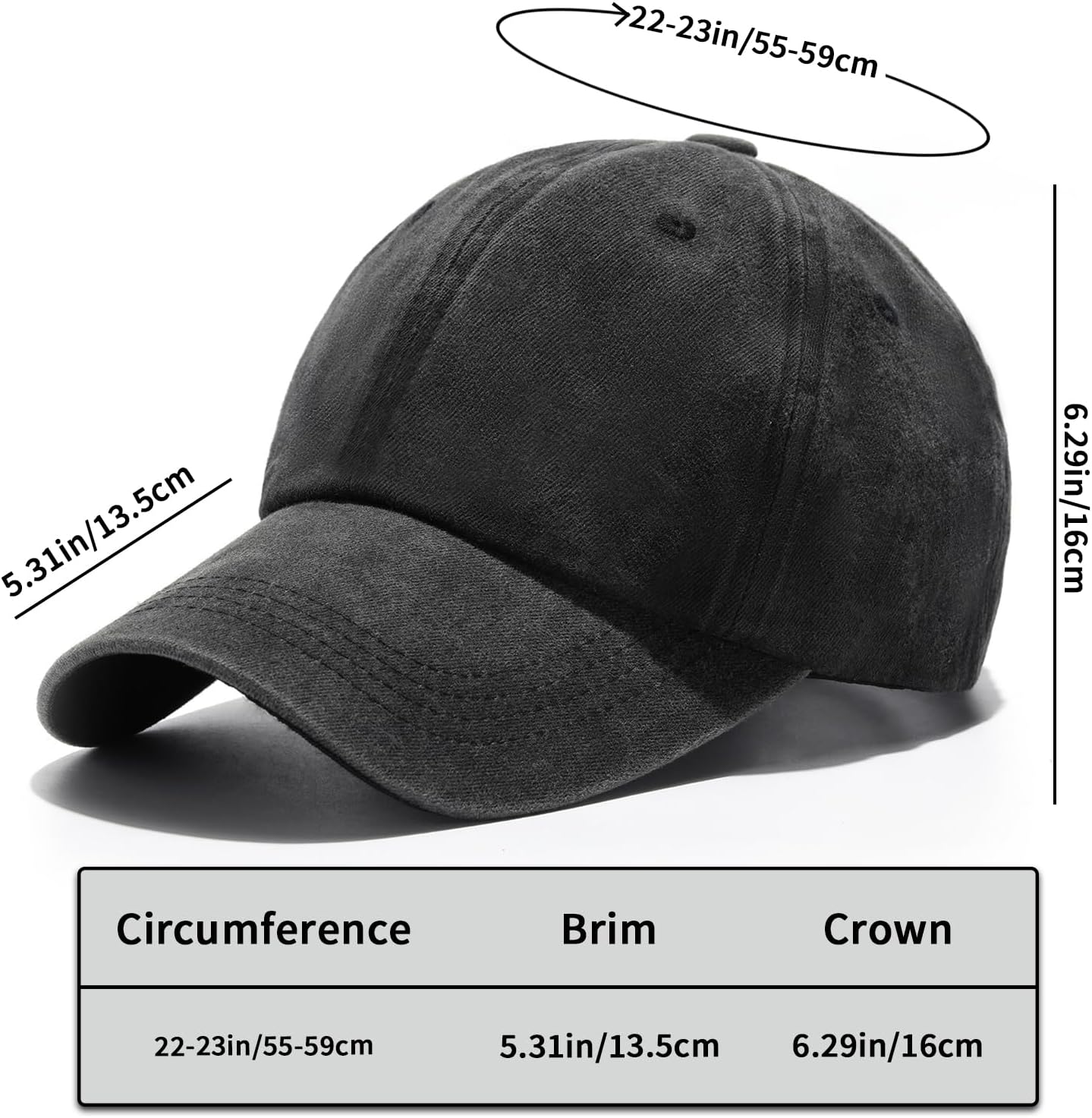 Adjustable Baseball Cap Men Retro Style Baseball Hat Women