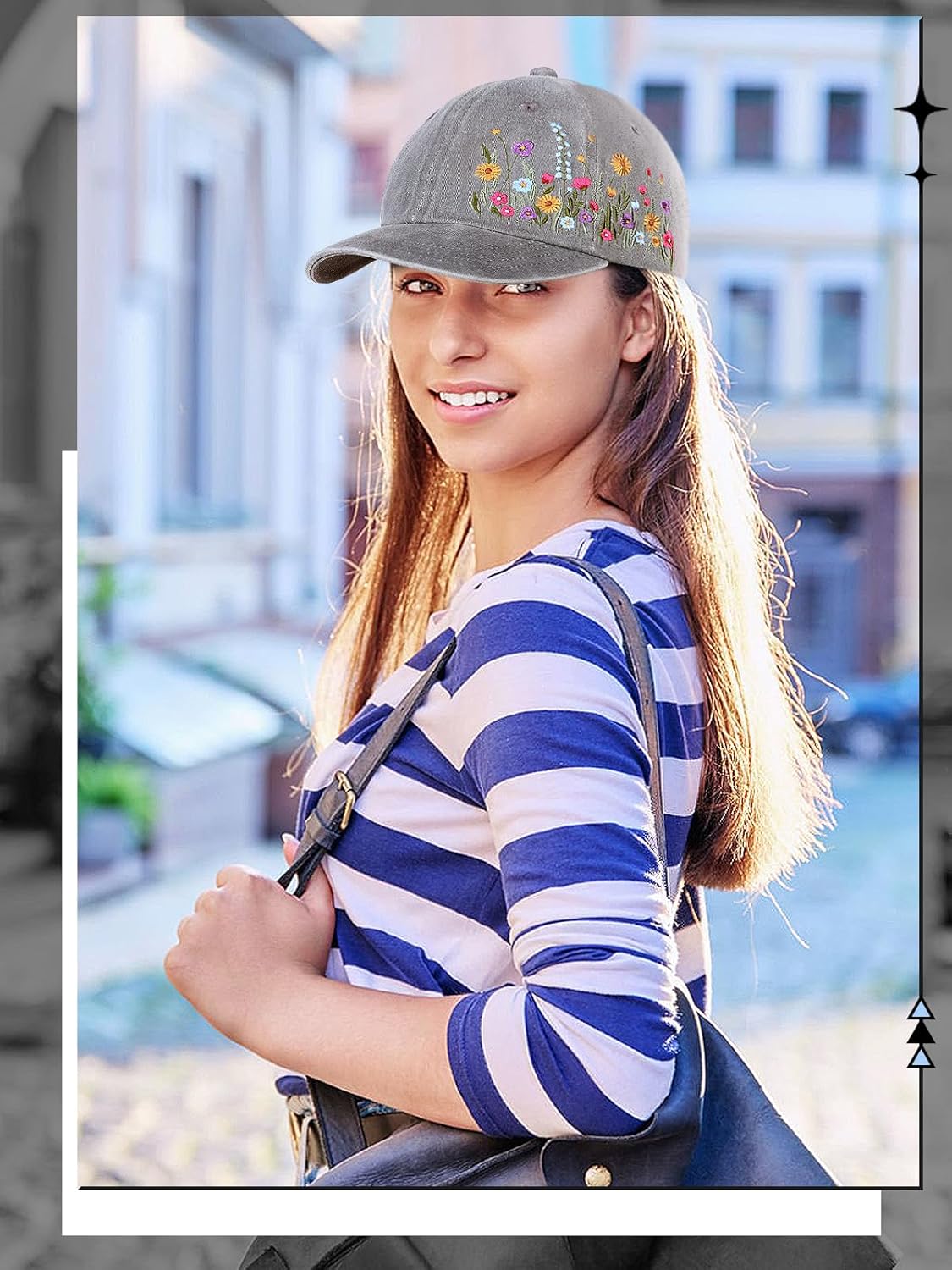 Embroidered Baseball Cap for Girls Women Men - Adjustable Soft Breathable Hats