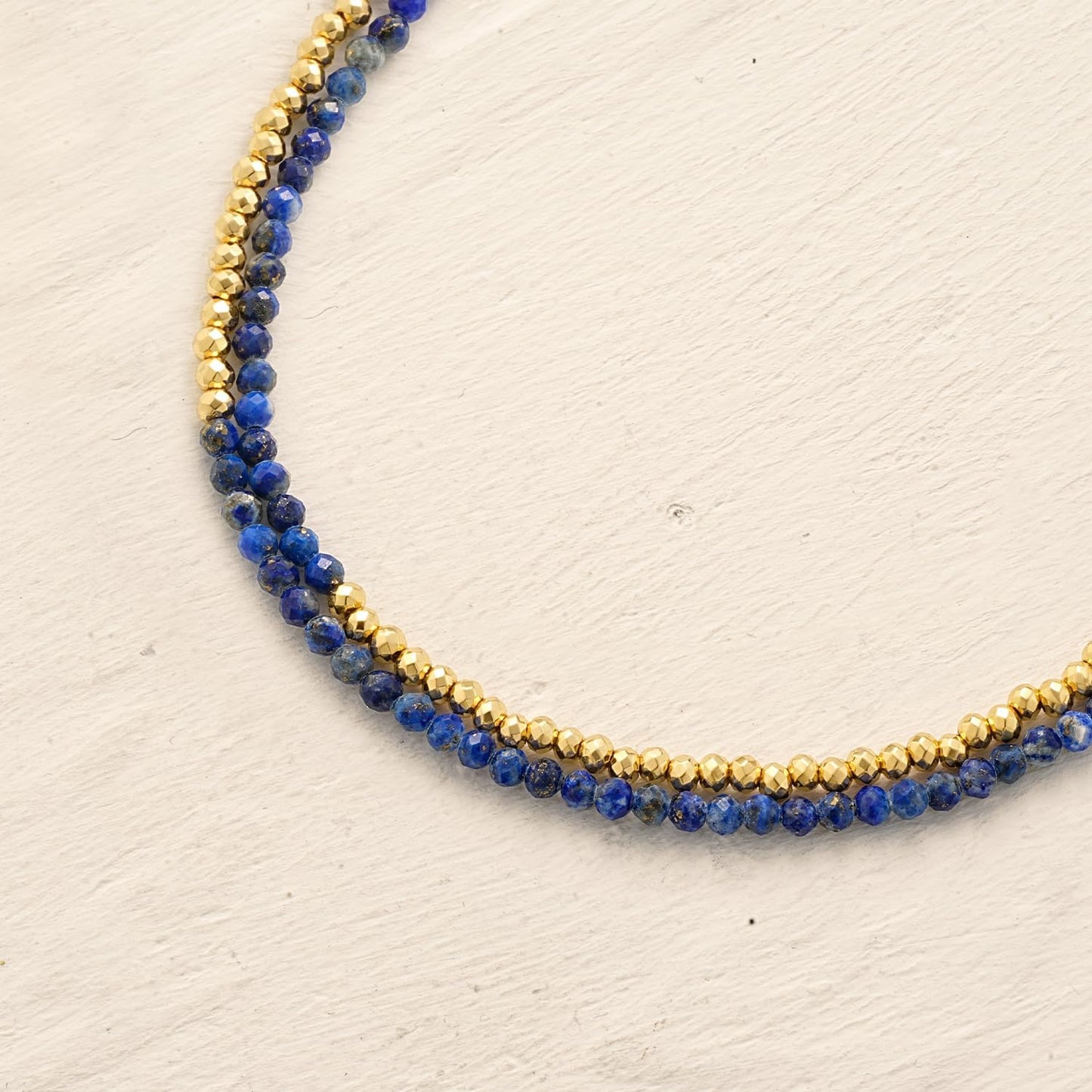 Women Beaded Bracelet Gold Double Layer Gemstone 14K Simple Dainty Handmade Chain Everyday Boho Beach Jewelry