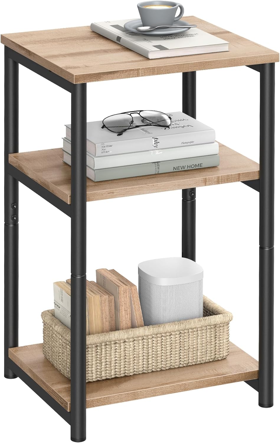 Side Table, Small End Table, Tall Nightstand for Living Room, Bedroom, Office, Bathroom