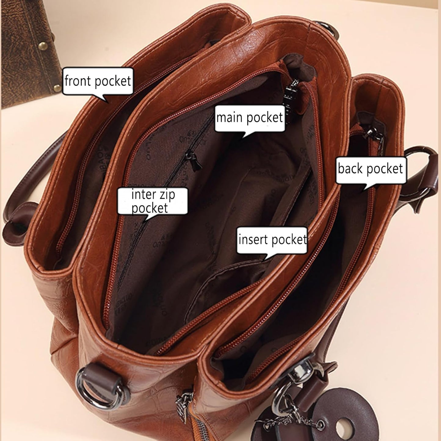 Handbags and Purses for women Tote Bag for Women Satchel Travel Purse with Compartments