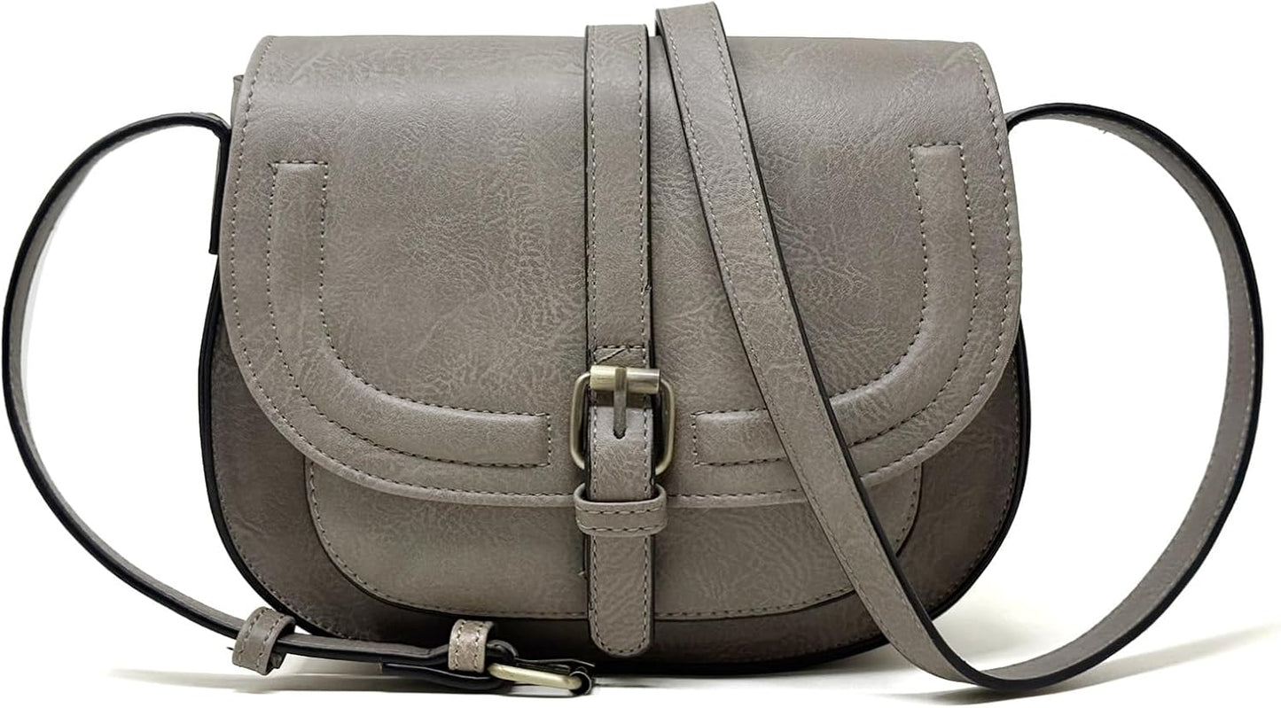 Crossbody Bags for Women,Small Saddle Purse and Boho Cross Body Handbags,Vegan Leather
