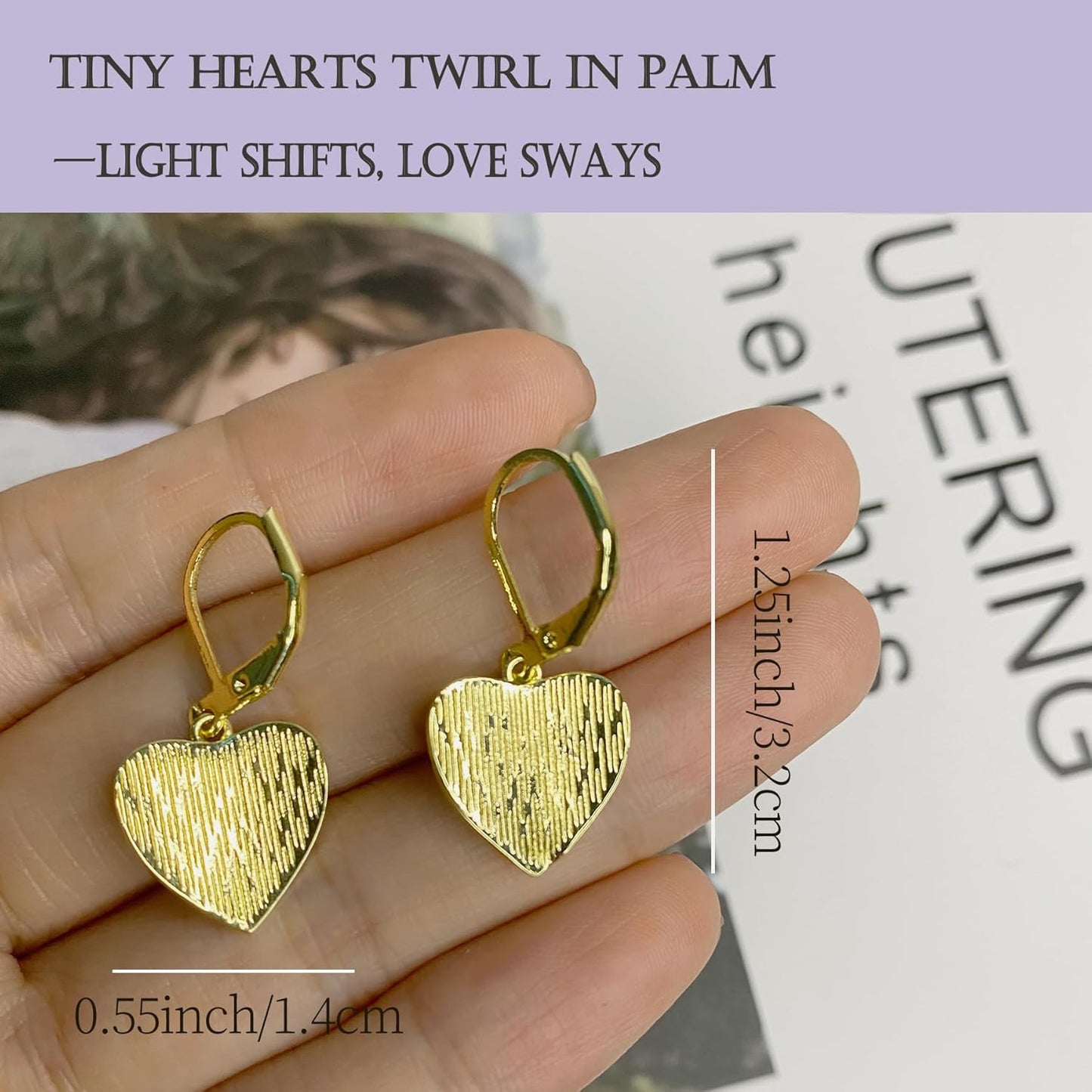 Sterling Silver Leverback Earrings for Women, 14K Gold and Silver Drop Dangle Earrings Jewelry Hypoallergenic