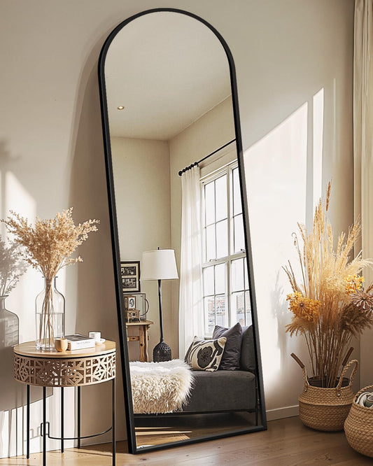 Arched Mirror Full Length,Standing Mirror Full Body,Large Floor with Stand