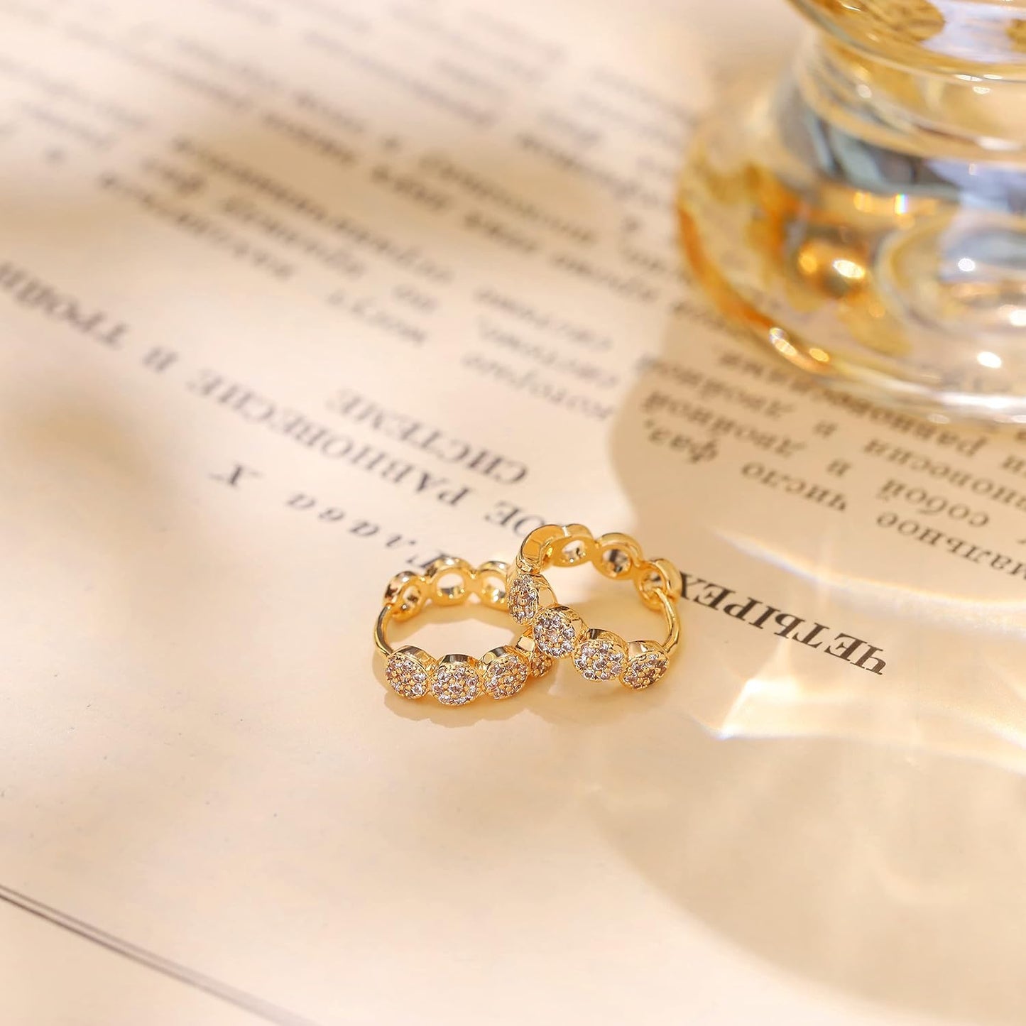 Cubic Zirconia Huggie Earrings 14k Gold Plated Tiny Earrings Small Huggie Hoop Earrings Simple Lightweight Hoops Gift for Women