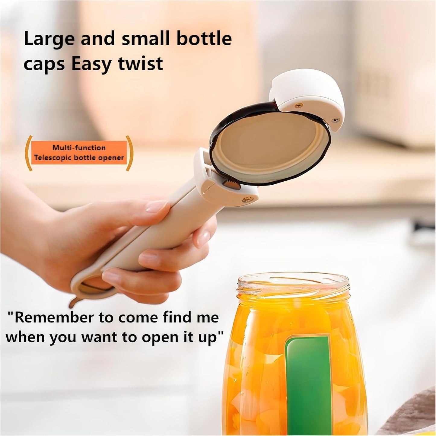 Multi function Retractable Magnetic Can Opener and bottle cap opener for Weak Hands
