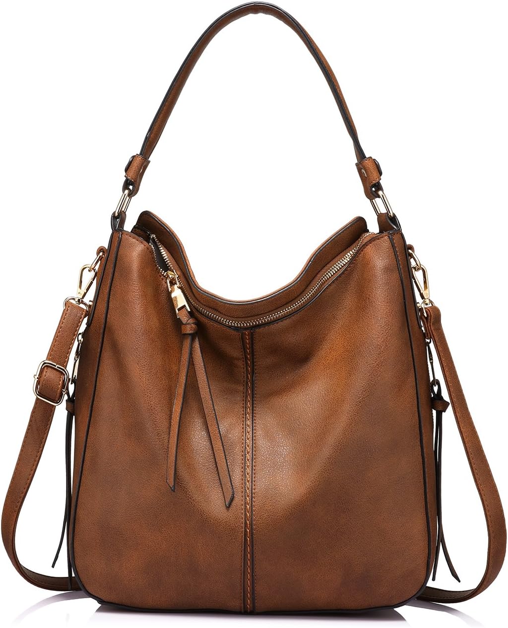 Crossbody Bags Designer Faux Leather Handbags Retro Large Size Shoulder Bag Bucket Purse
