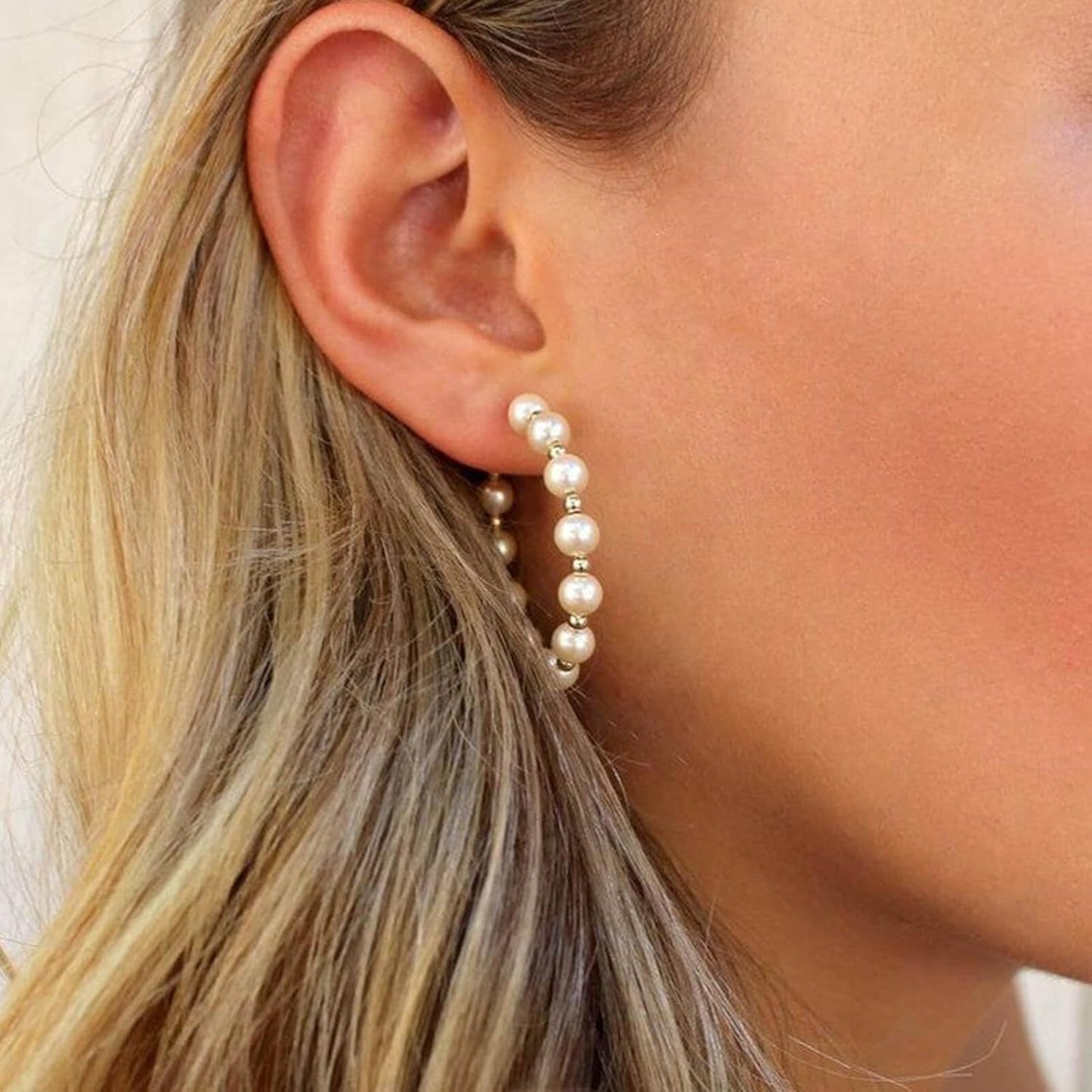 Gold Hoop Earrings Set for Women, 12 Pairs Large/Big Thin Thick Gold Hoops Earrings Loop Pack for Jewelry Gift 40mm/50mm