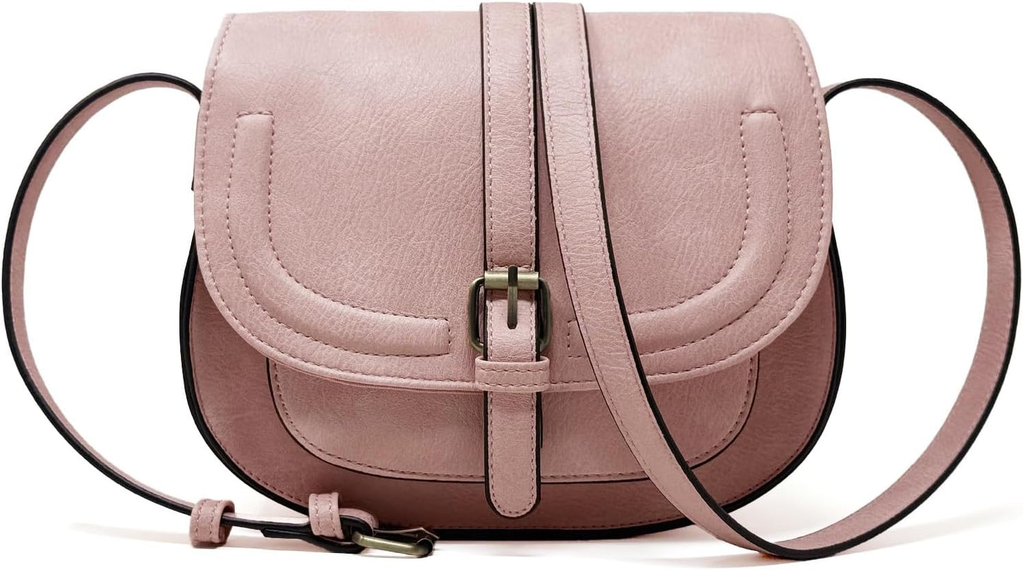 Crossbody Bags for Women,Small Saddle Purse and Boho Cross Body Handbags,Vegan Leather