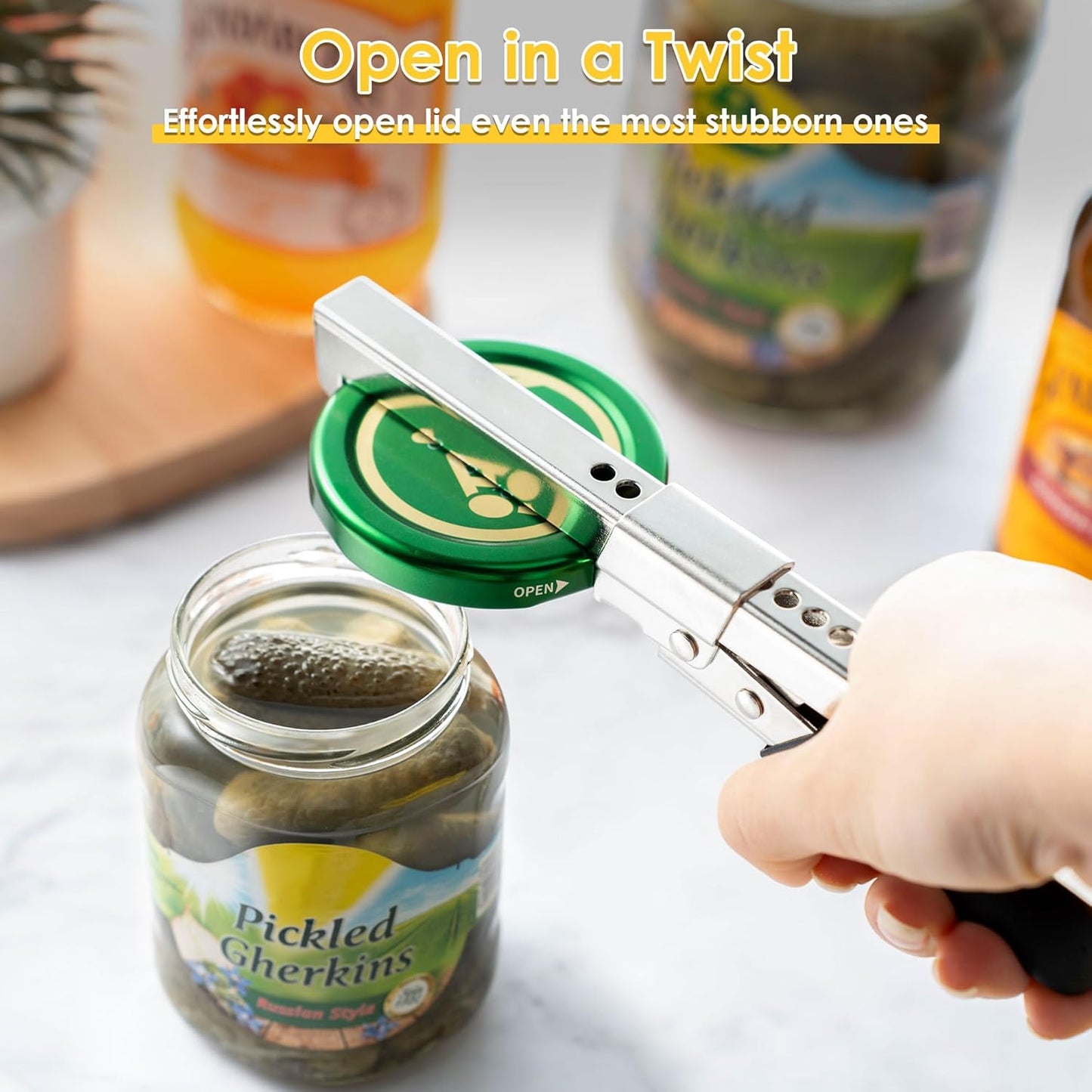 Dreyoo 2 Pack Adjustable Jar Can Opener, Multifunctional Stainless Steel Can Opener with Jar Grippe