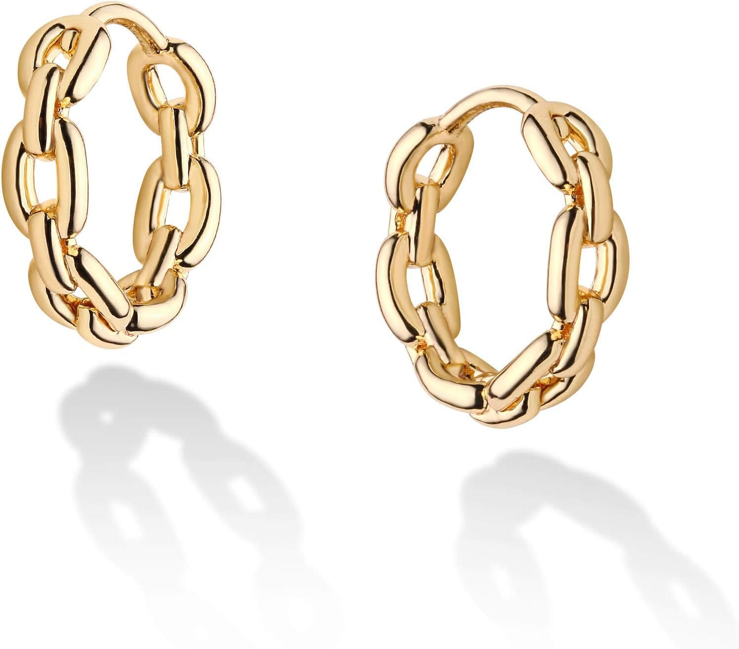 Cubic Zirconia Huggie Earrings 14k Gold Plated Tiny Earrings Small Huggie Hoop Earrings Simple Lightweight Hoops Gift for Women
