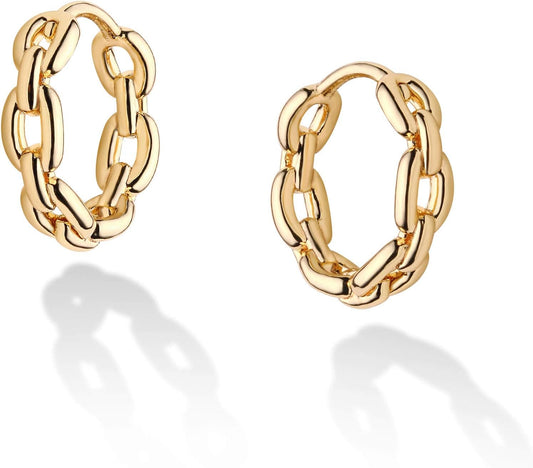 Cubic Zirconia Huggie Earrings 14k Gold Plated Tiny Earrings Small Huggie Hoop Earrings Simple Lightweight Hoops Gift for Women