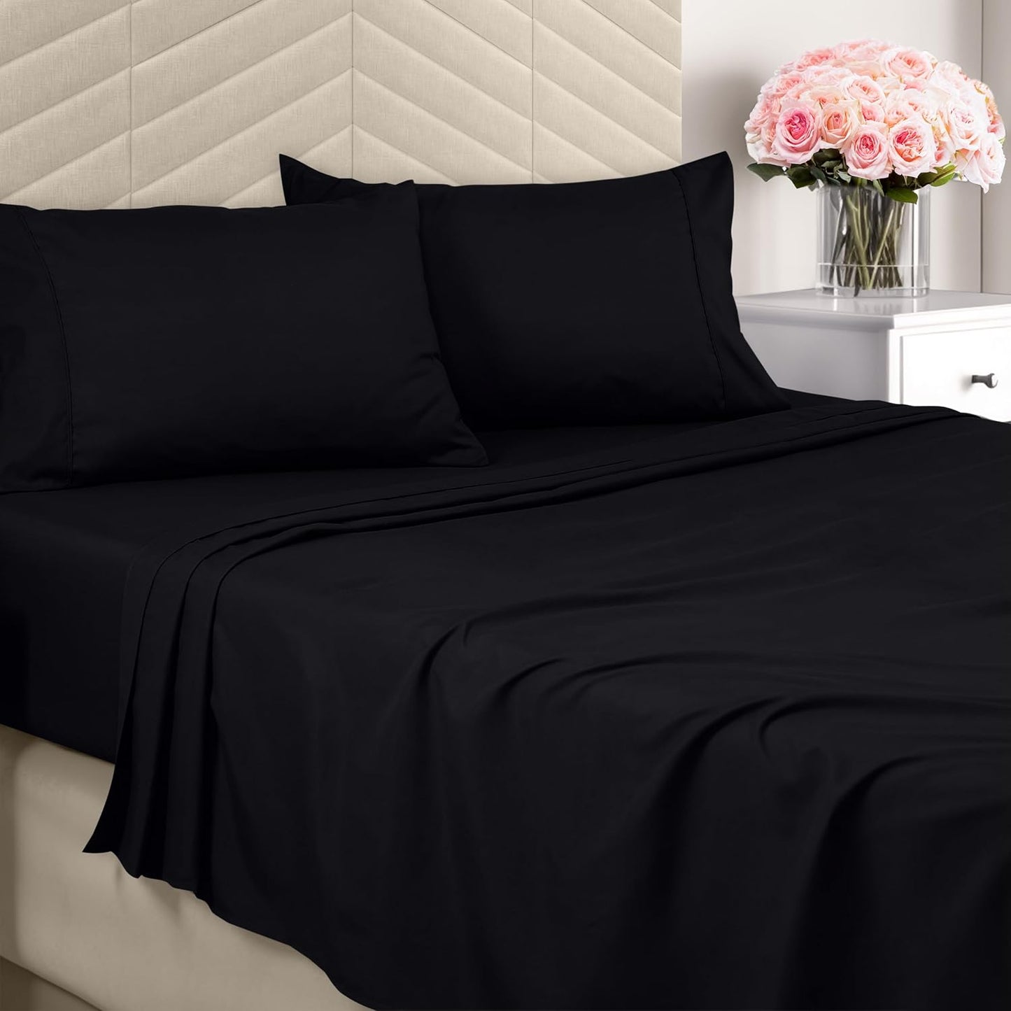 Queen Sheet Set  – Ultra Soft Bed Sheets for Queen Size Bed Set – Deep Pocket, Wrinkle