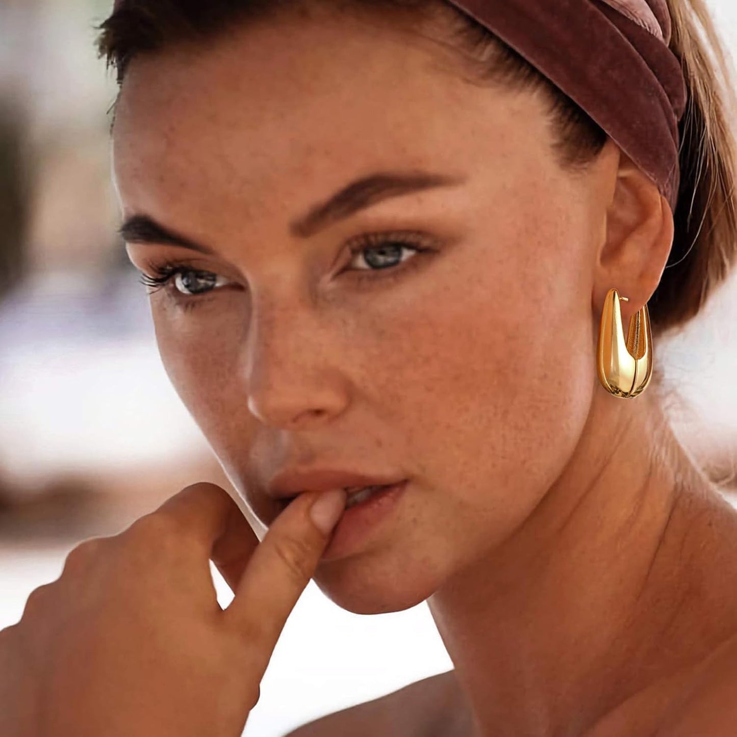 Trendy Gold Plated Knot Earrings for Women Chunky Statement Drop Dangle Earrings Lightweight Fashion Accessories Gold Jewelry