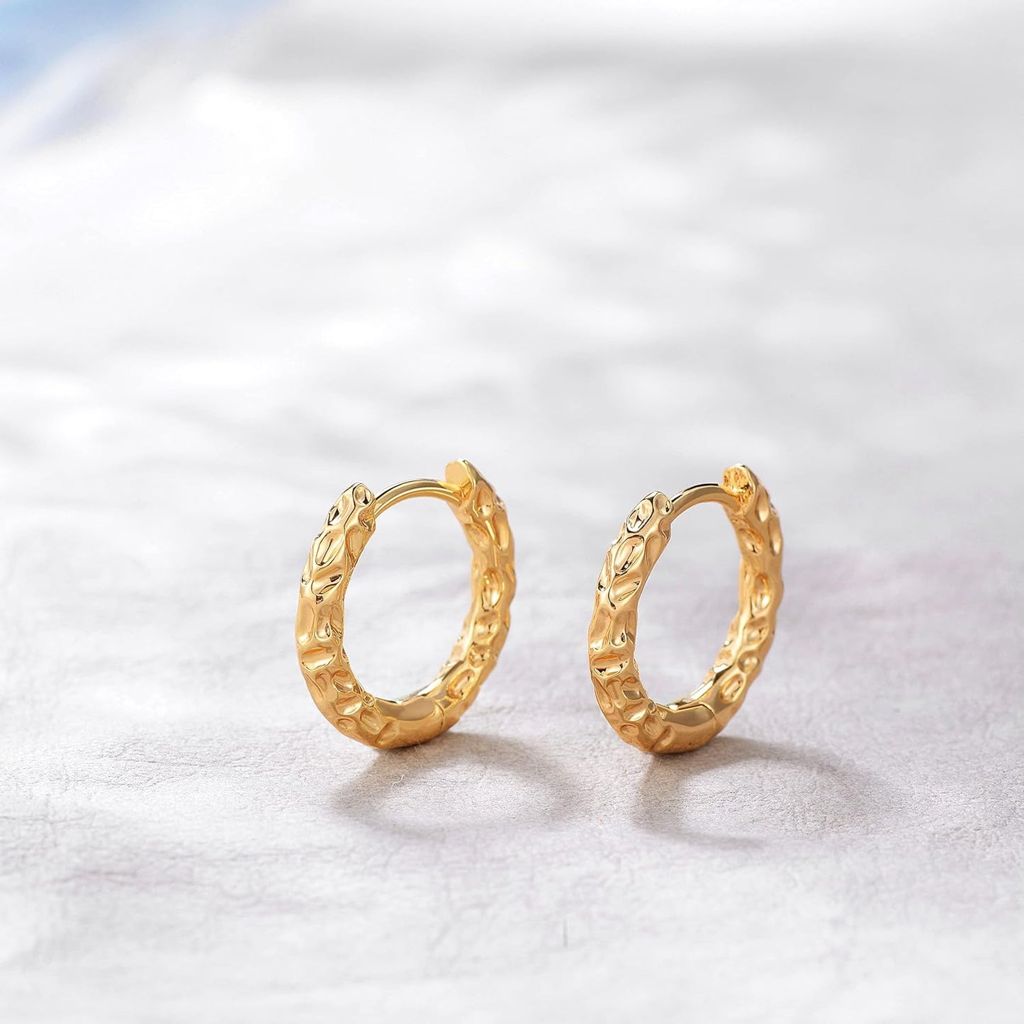 Cubic Zirconia Huggie Earrings 14k Gold Plated Tiny Earrings Small Huggie Hoop Earrings Simple Lightweight Hoops Gift for Women
