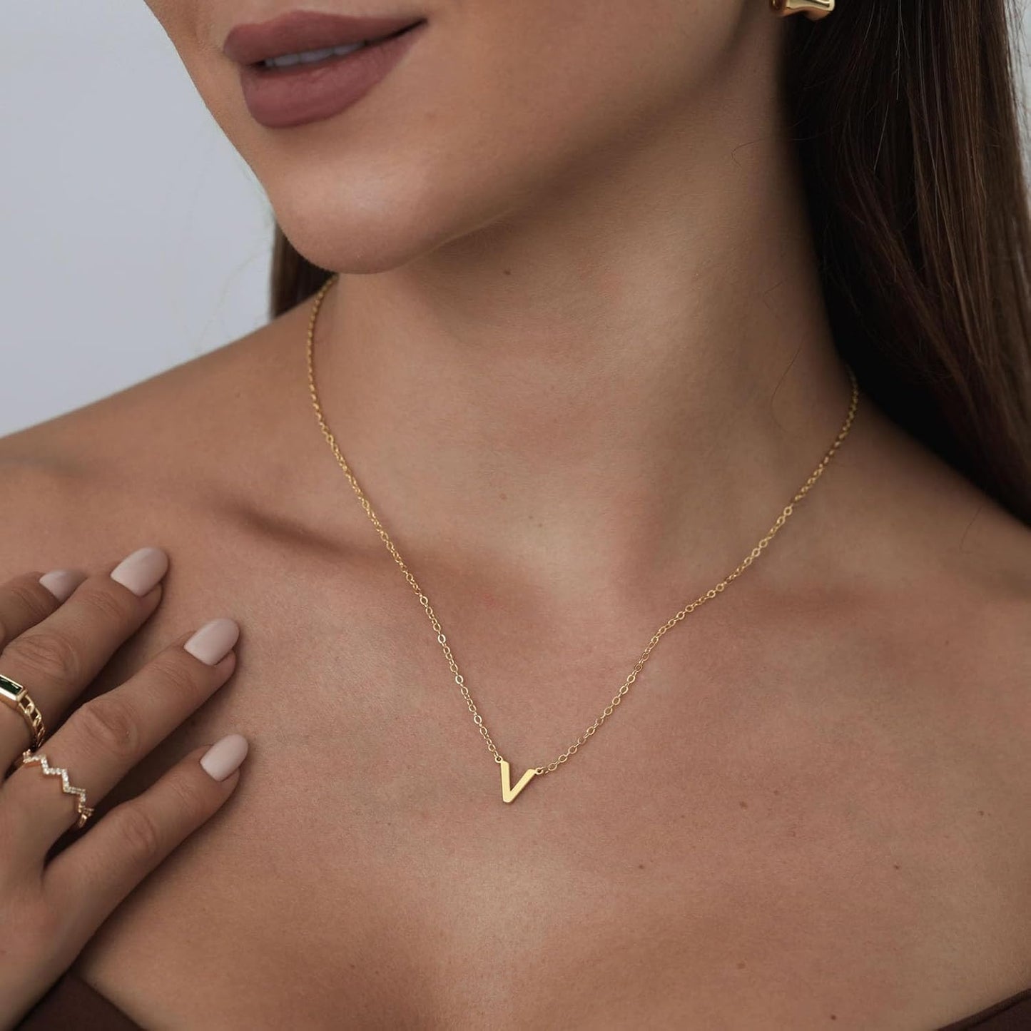 Delicate Heart Pendant Necklace, 14K Gold Plated Dainty Chain, Gift for Women