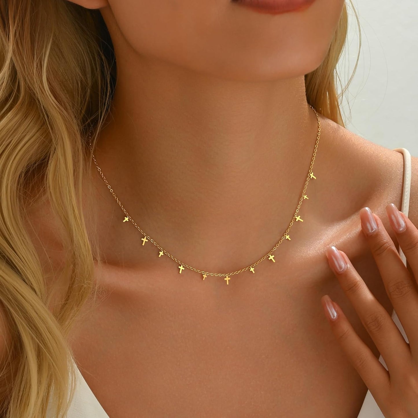 Colorful Beaded Necklace - Freshwater Pearl & Evil Eye Pendant, Stainless Steel 18K Gold Plated Y2K Trendy Jewelry for Women & Teen Girls