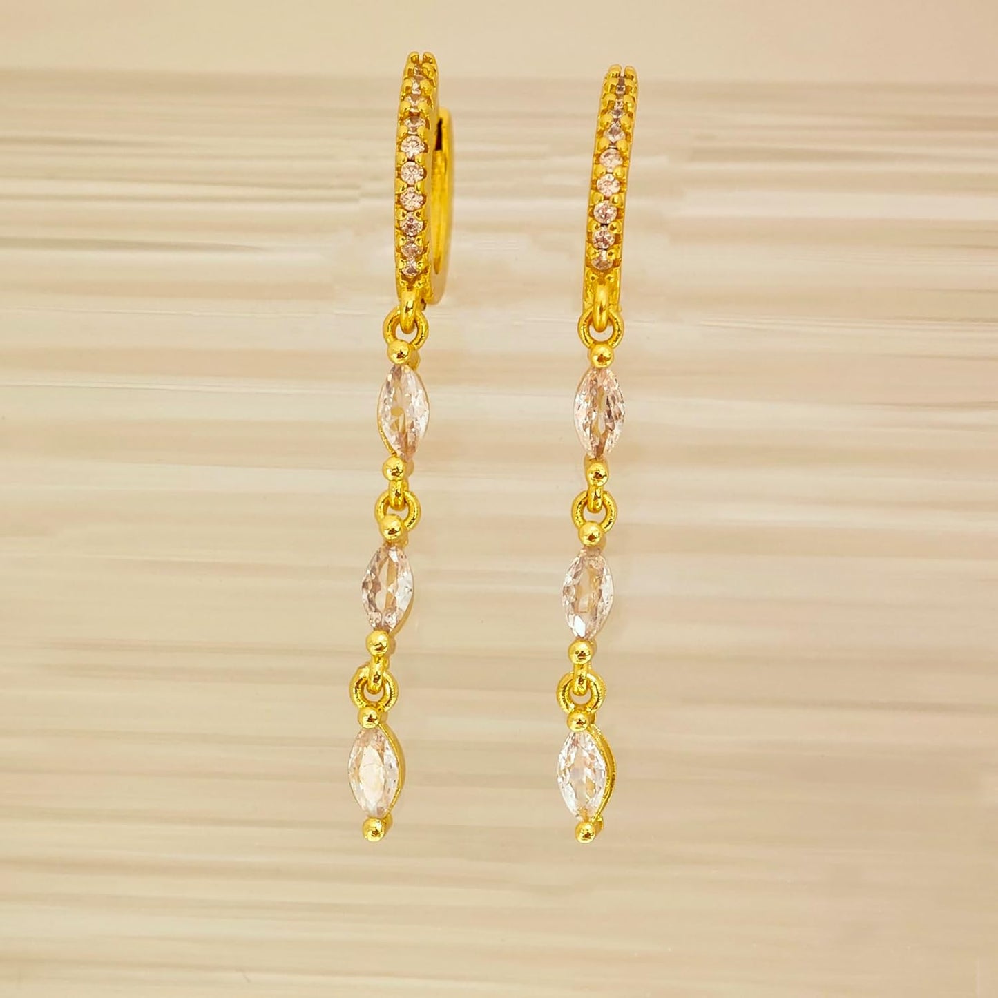 Gold Earrings for Women Trendy, Simple Dainty 14K Gold Plated Paperclip Square Chain Link Dangle Pin Stud Huggie Earrings Lightweight
