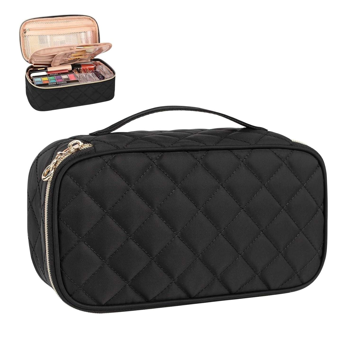 Portable Cute Travel Makeup Bag for Women and girls Makeup Brush Organizer cosmetics Pouch Bags