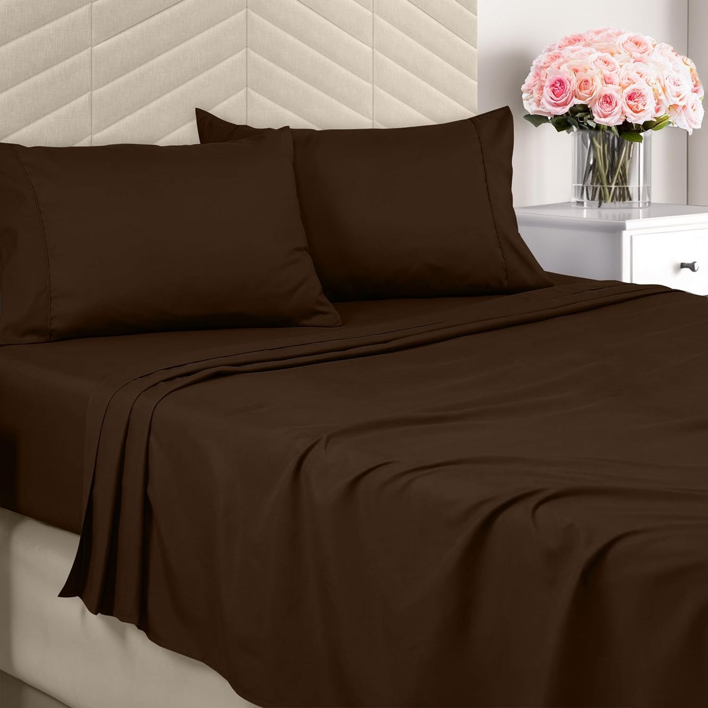 Queen Sheet Set  – Ultra Soft Bed Sheets for Queen Size Bed Set – Deep Pocket, Wrinkle