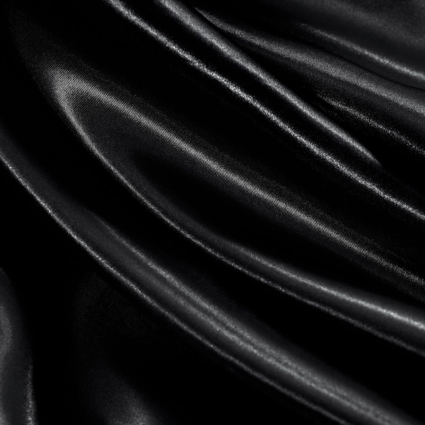 Satin Sheets Full Size - 4 count Luxury Silky Soft Bed Sheets, Wrinkle-Free Black Satin Silk Sheet Set