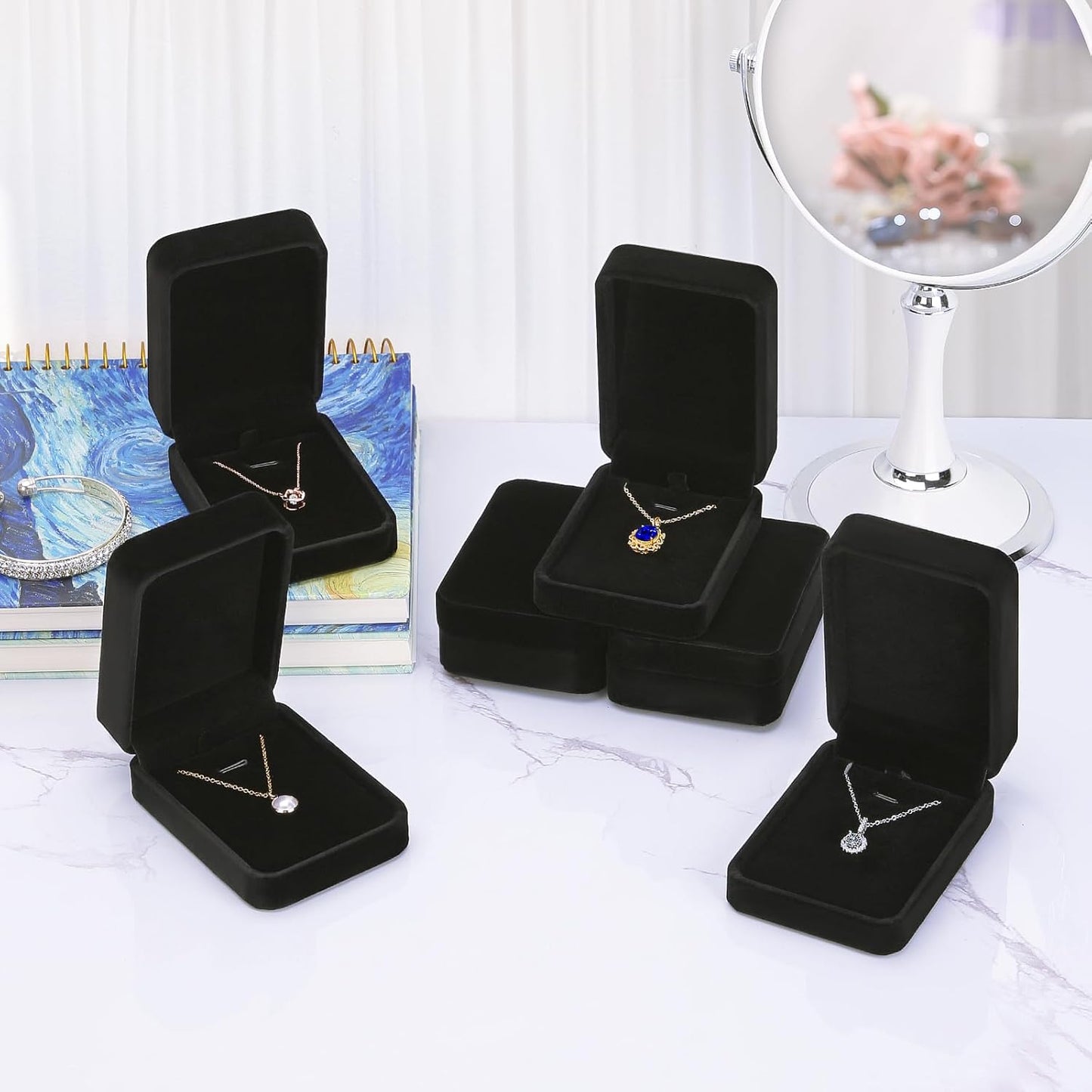 6 Pieces Jewelry Gift Boxes for Christmas Wedding Engagement Birthday Anniversary
