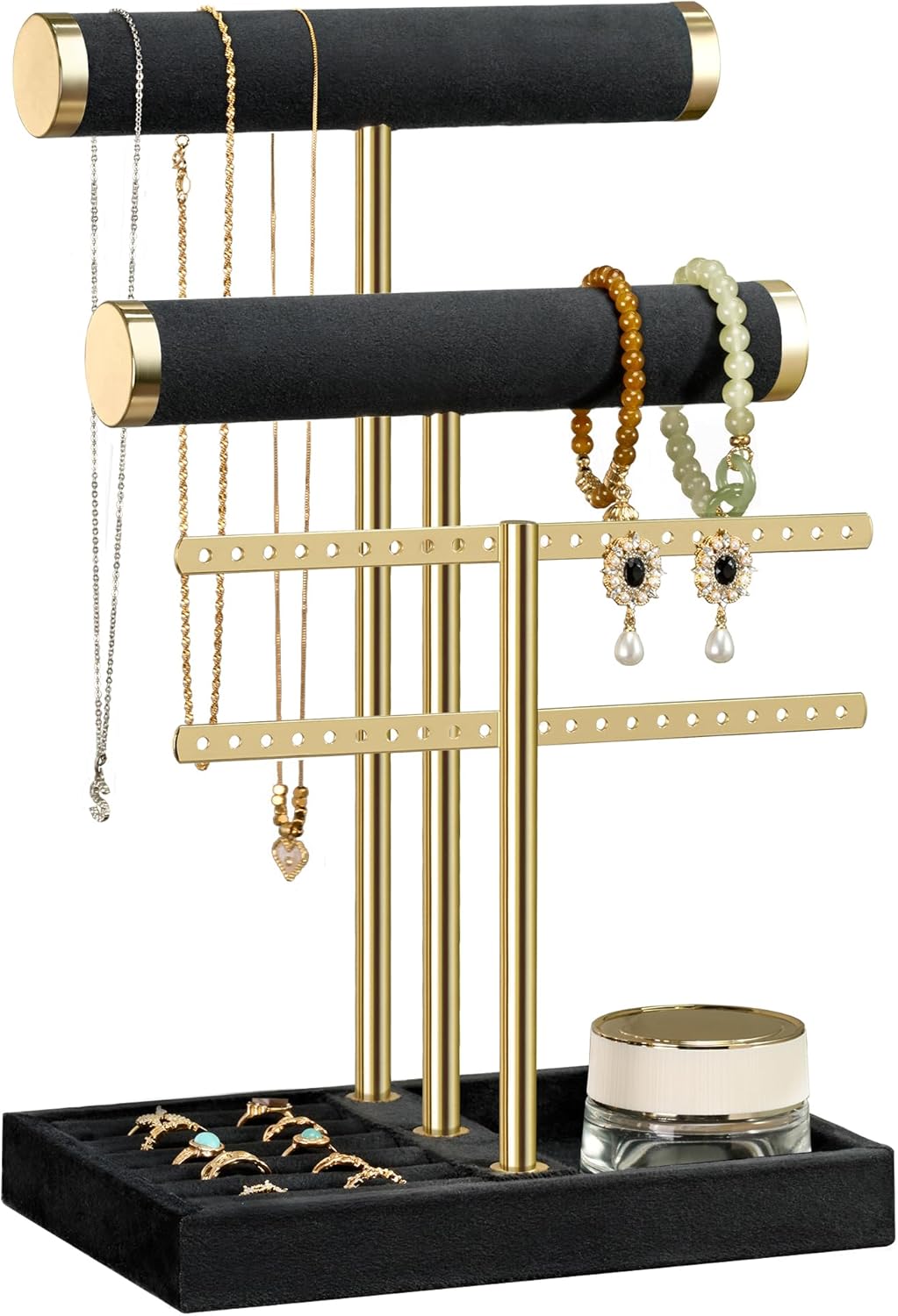 3 Tier Bracelet Holder Display - Detachable T Bar Bracelet Holder, Jewelry Holder Organizer
