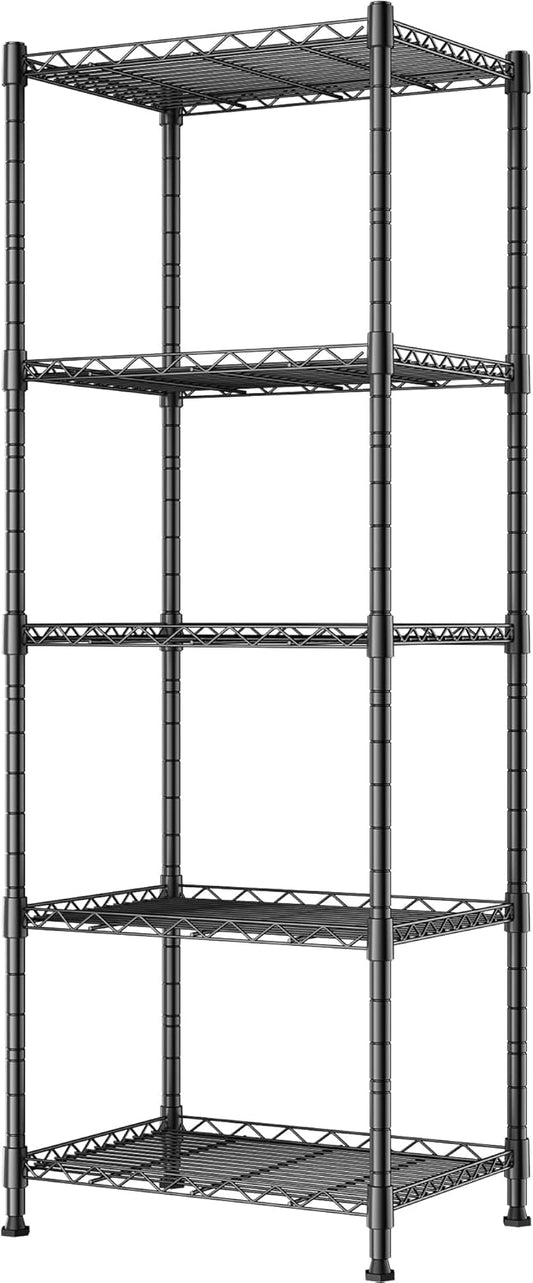 5-Wire Shelving Metal Storage Rack Adjustable Shelves,Standing Storage Shelf Units