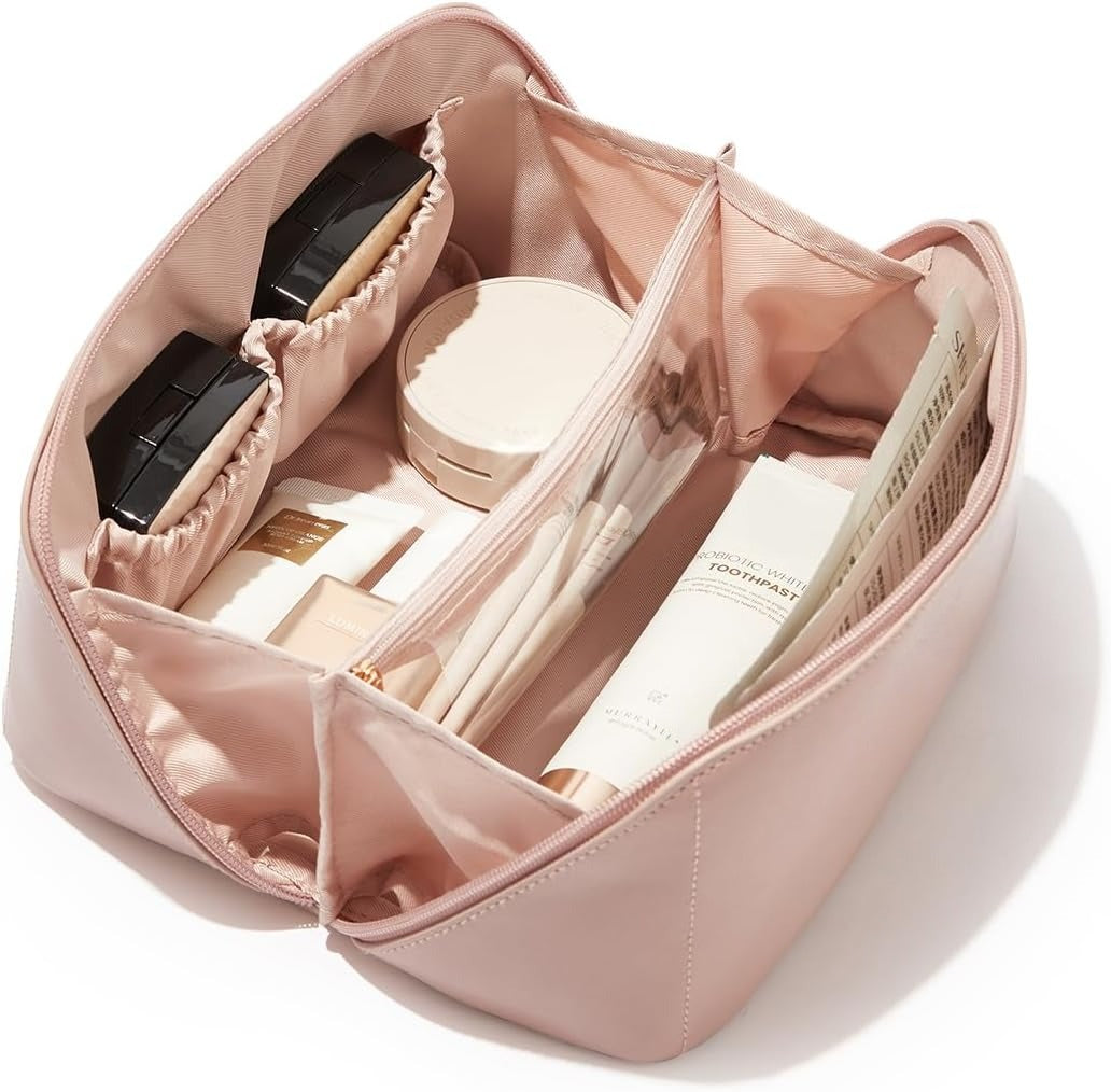 Travel Makeup Bag,Large Capacity Cosmetic Bags for Women, Waterproof Portable Pouch Bag