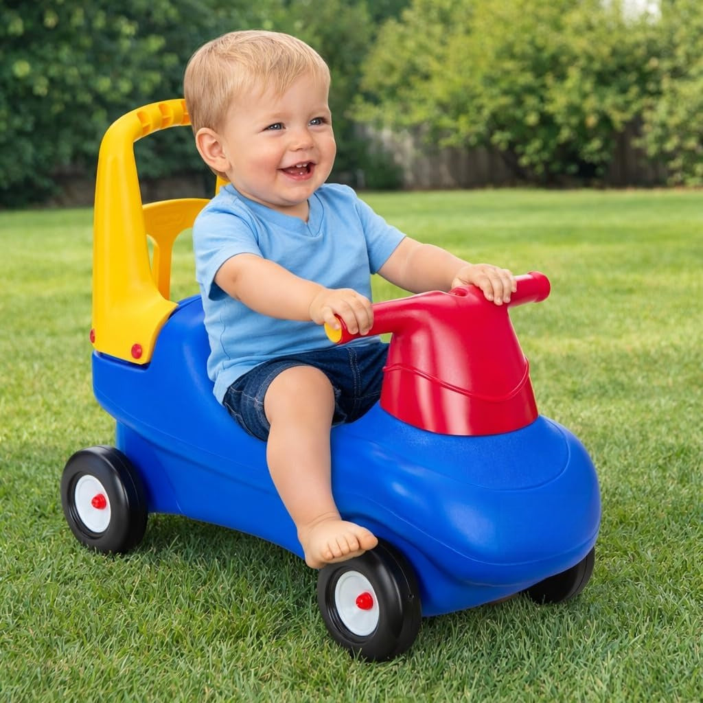 OMOMMD Little Tikes Push and Ride Racer – (Amazon Exclusive), 22"L x 10"W x 17"H with screws