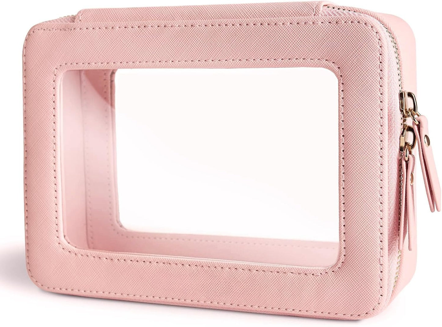 Clear Makeup Bag Organizer, Travel Toiletry Bag Cosmetic Case for Women, Portable Make Up Skincare Pouch Bag