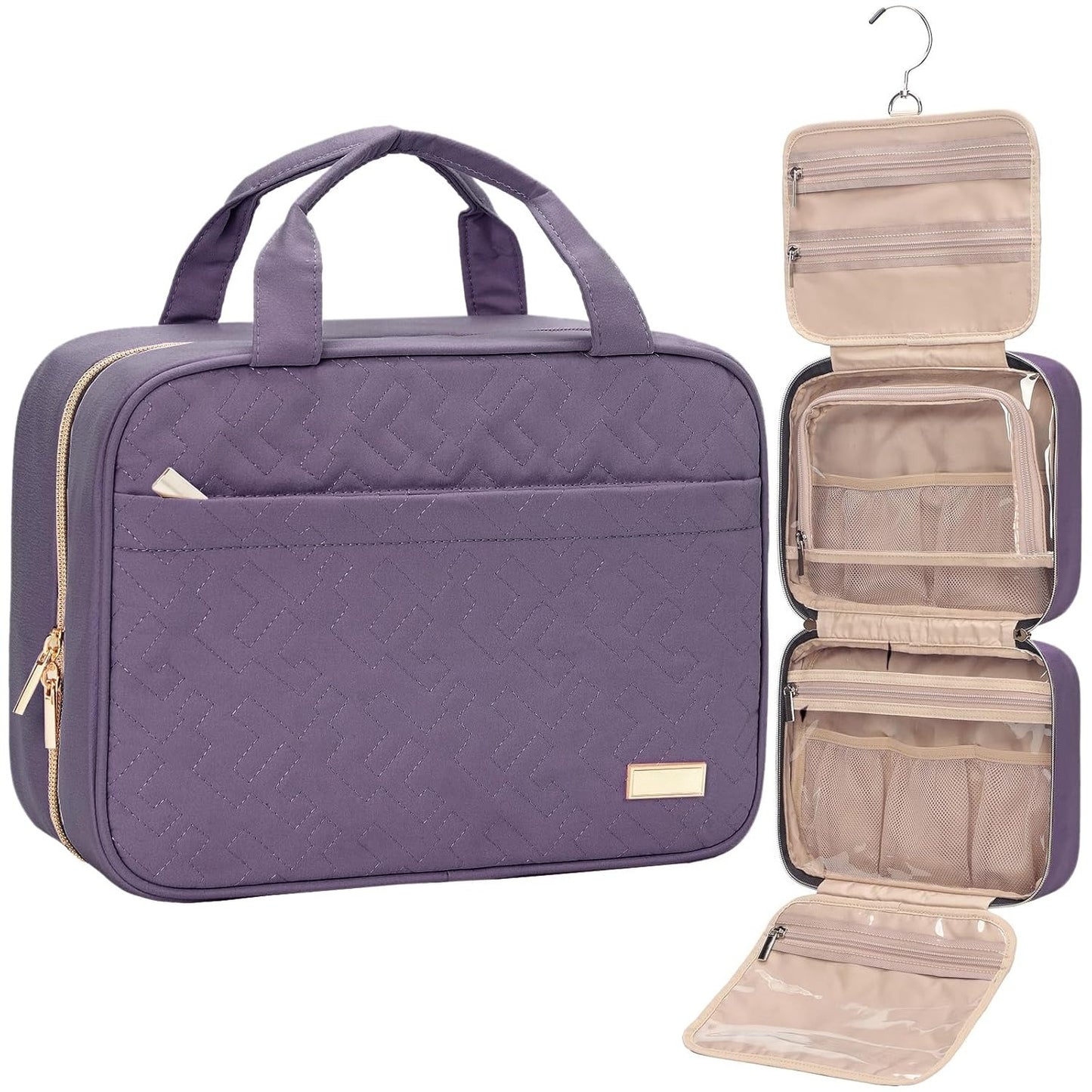 Travel Toiletry Bag for women, Portable Hanging Organizer for Travel-Sized Shampoo, makeup
