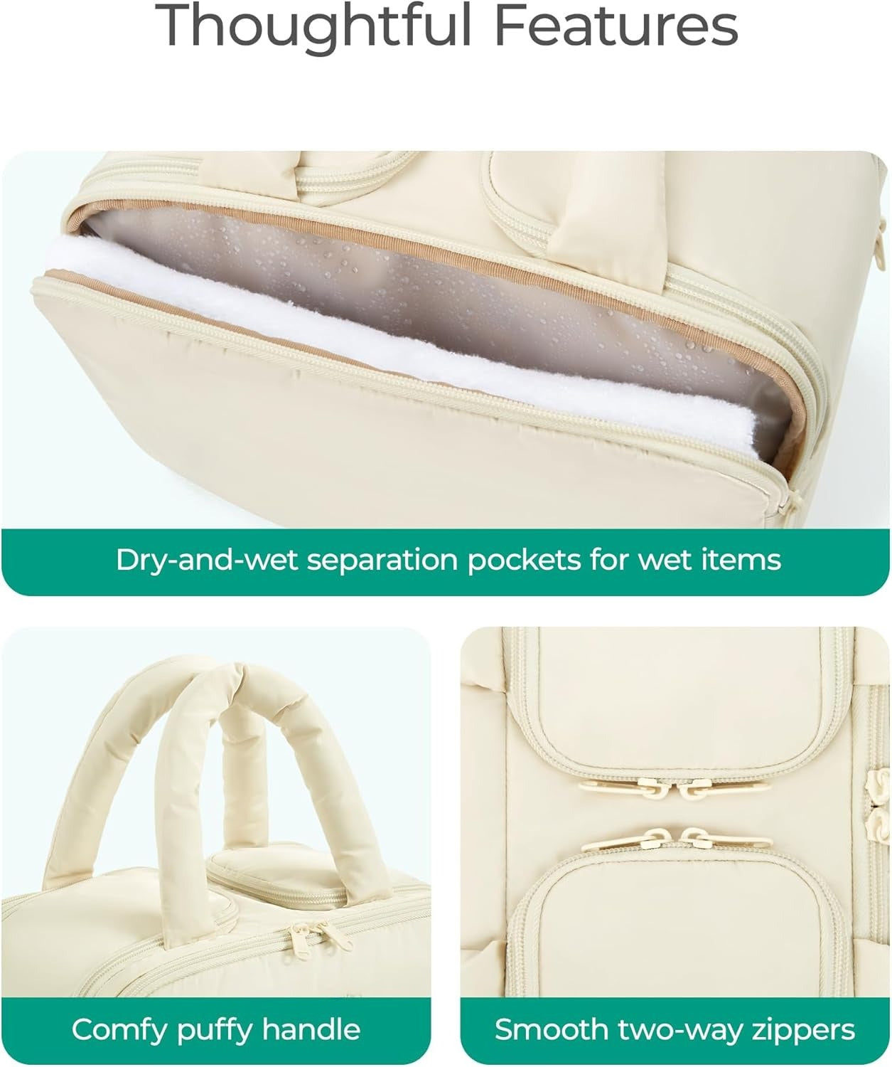 Travel Toiletry Bag, Puffy Large Toiletry Bag for Women, Lightweight Cosmetic Makeup Bag Organizer with Handle