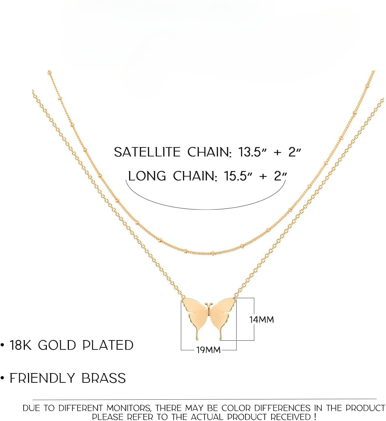 Layered Heart Necklace: 18K Gold Plated Dainty Pendant with Arrow & Bar - Handmade Boho Jewelry for Her