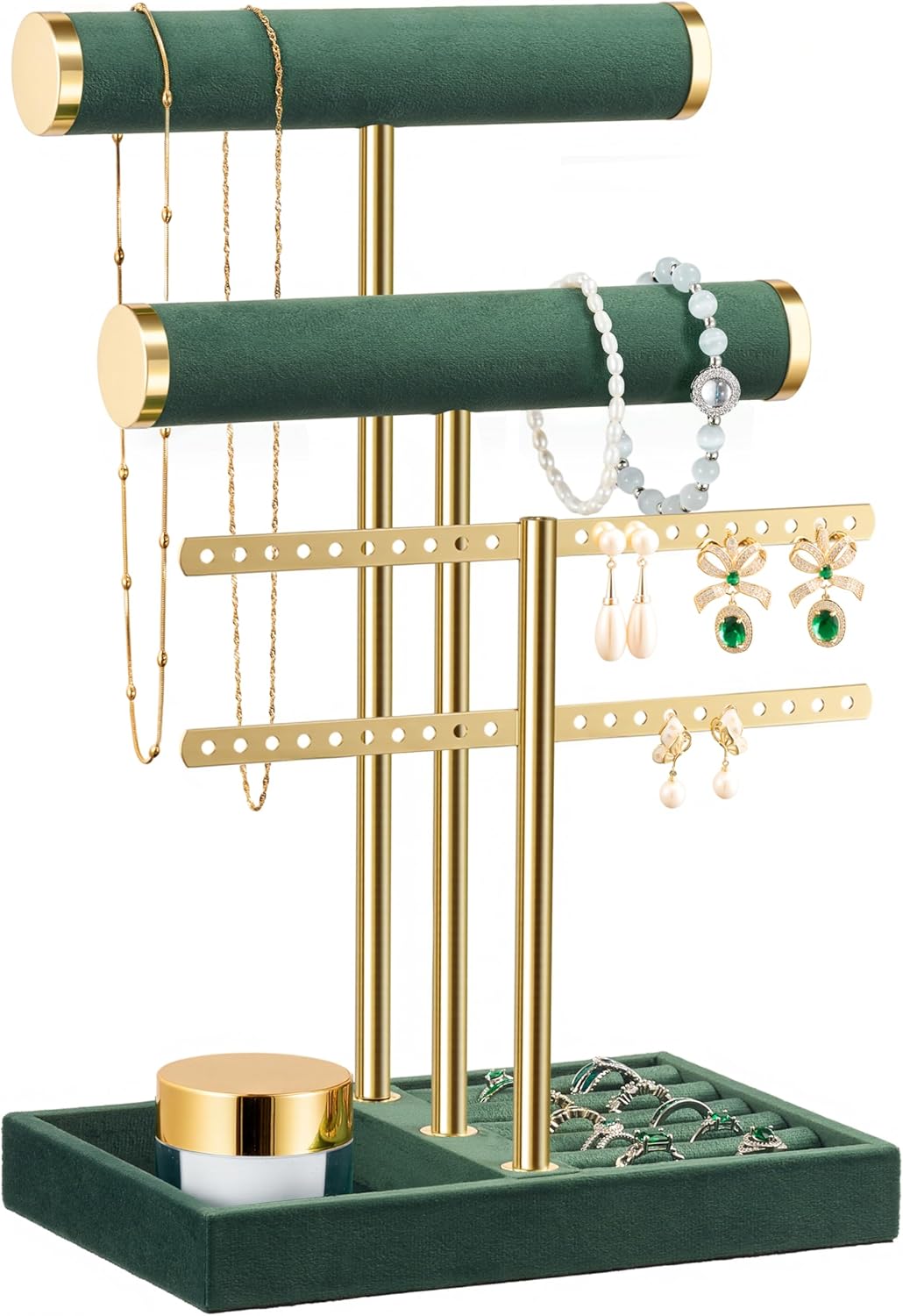 3 Tier Bracelet Holder Display - Detachable T Bar Bracelet Holder, Jewelry Holder Organizer