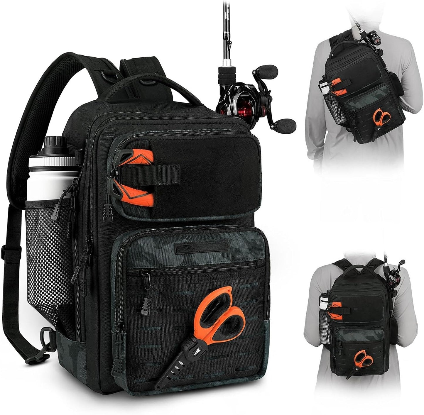 Tactical Sling Tackle Bag-Lightweight Fishing Backpack Storge Fishing Gear and Equipment,Gift for Men