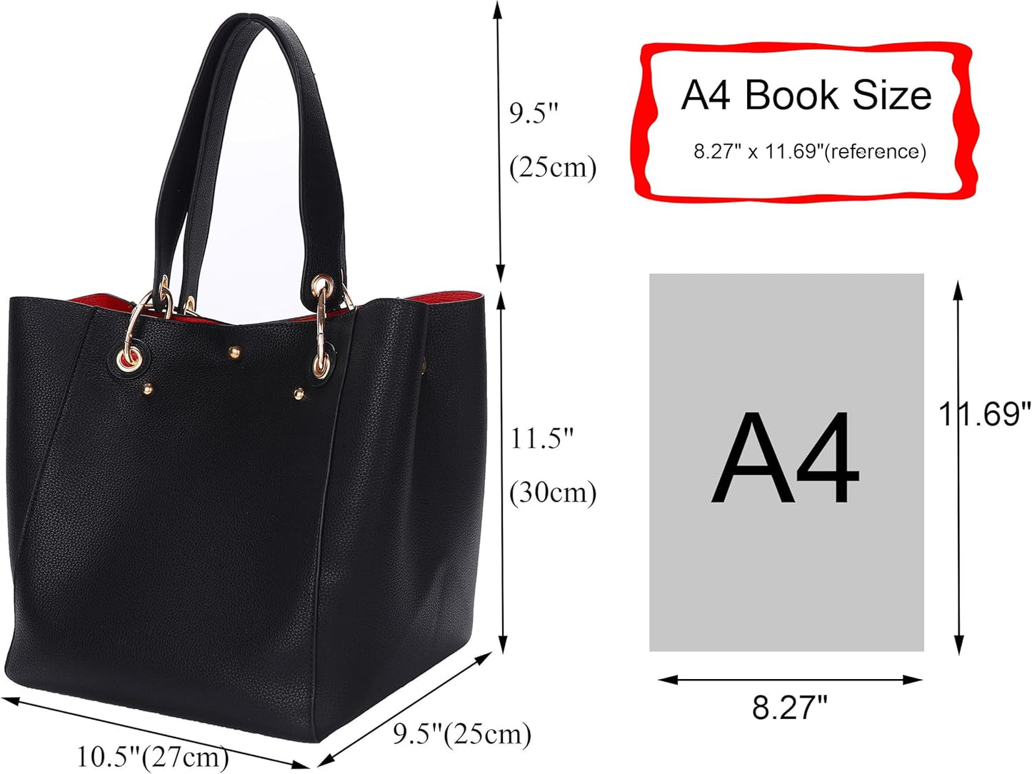 Large Work Tote Bag for Women Designer Purses and Handbags Big Bucket bags Ladies