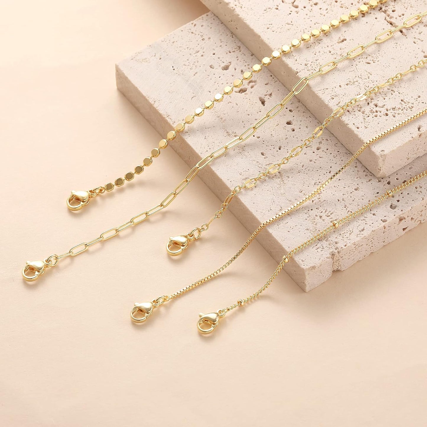 Gold Bracelets for Women, 14K Dainty Gold Plated Stackable Bracelets for Women Trendy Waterproof CZ Tennis Bracelet Set