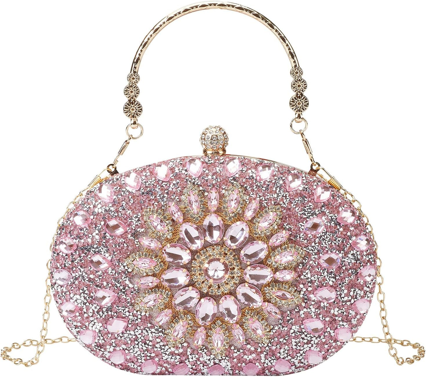 Rhinestone Evening Clutch Purses Evening Weddings,Party Purses Crystal Diamond Glitter Sparkly Handbag