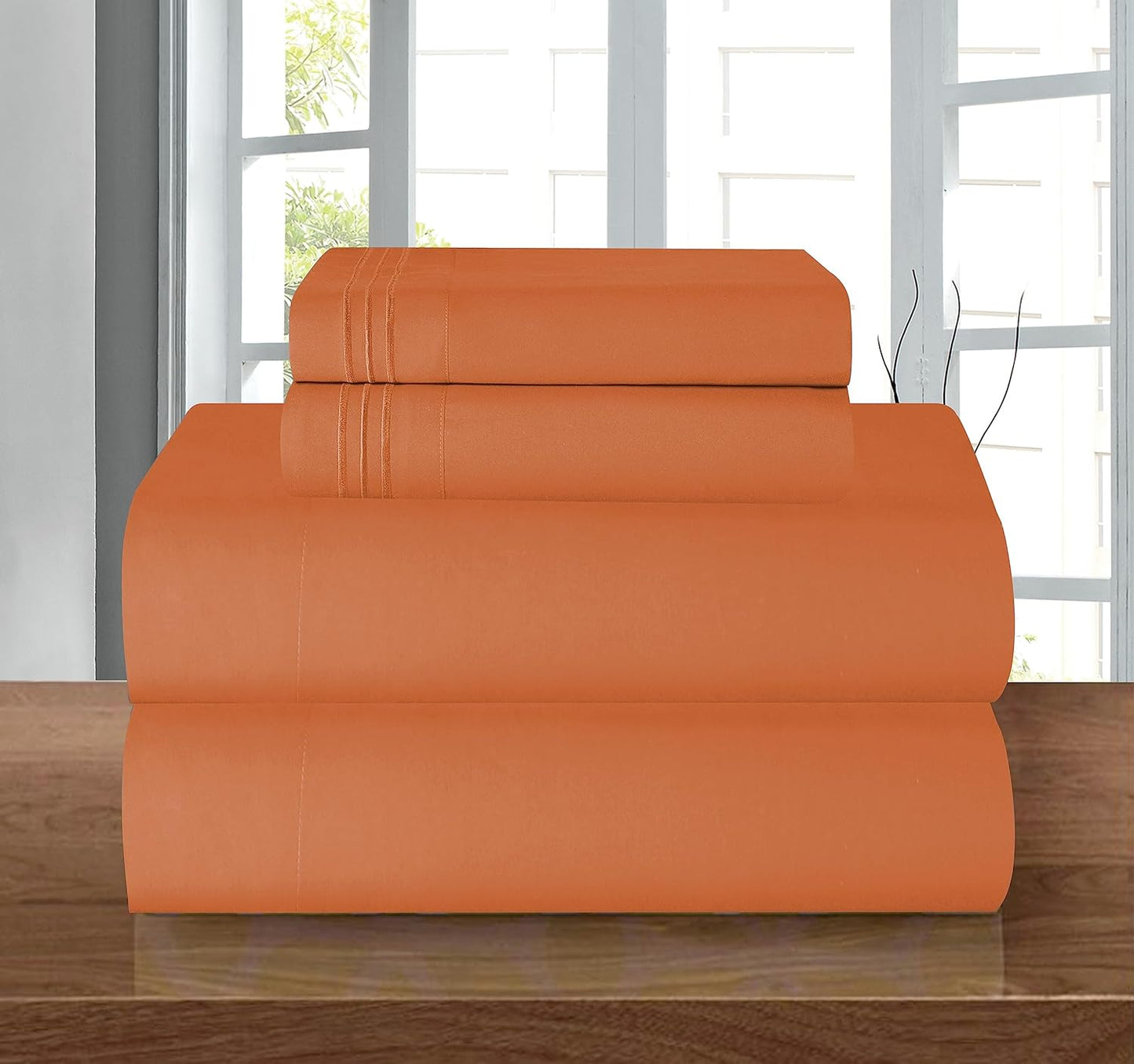 Resistant Coziest Bedding Set, All Around Elastic Fitted Sheet, Deep Pocket up to 16inch, Queen
