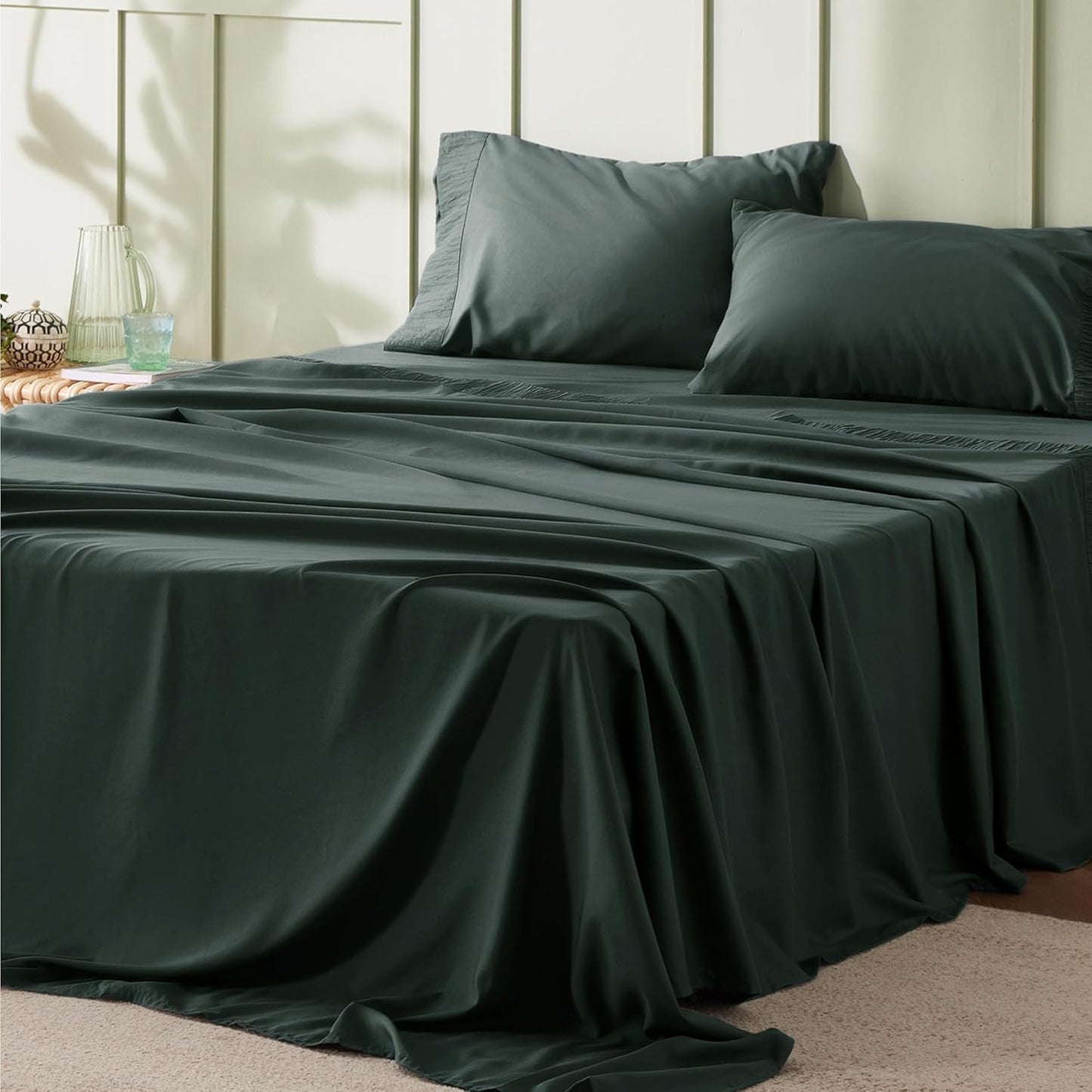 King Size Sheets Set - 4 count Soft King Sheets - Breathable & Cooling - Hotel Luxury