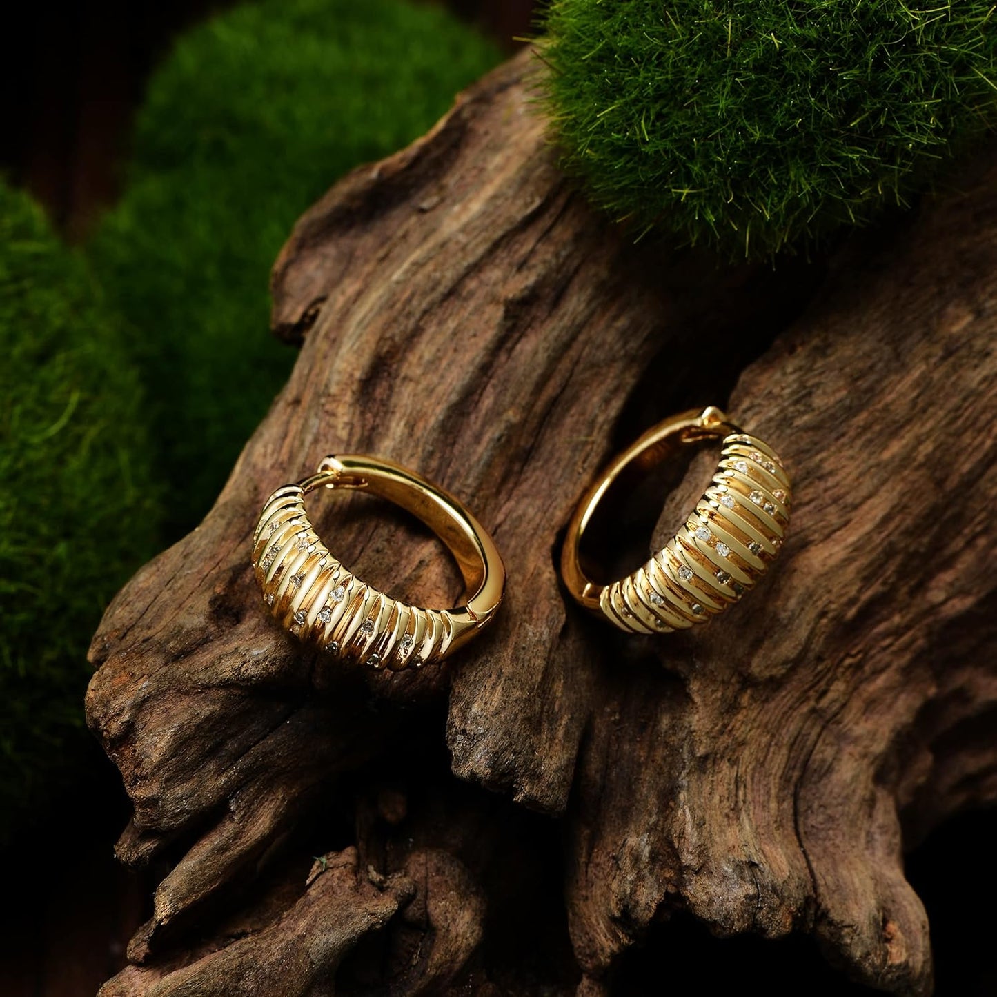 Cubic Zirconia Huggie Earrings 14k Gold Plated Tiny Earrings Small Huggie Hoop Earrings Simple Lightweight Hoops Gift for Women