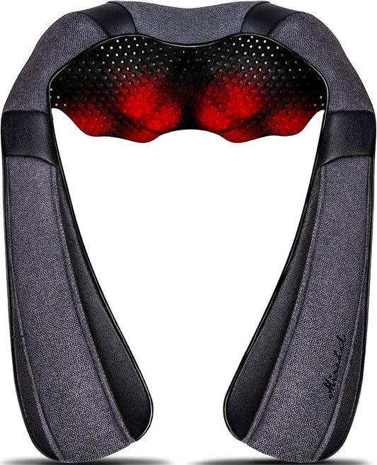 OMOMMD Neck Massager for Pain Relief Deep Tissue, Shiatsu Shoulder & Back Massager with Heat - Ergonomic Design Massage, Electric Kneading Whole Body Massager Christmas Gifts for Women, Men, Dad, Mom